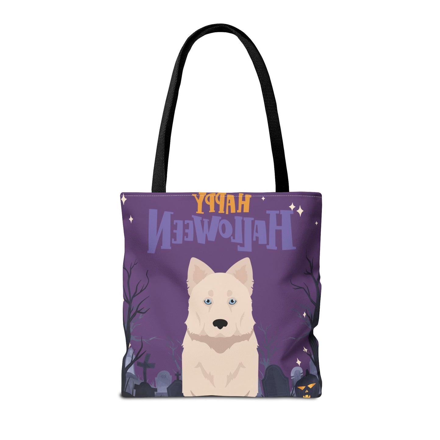 Yakutian Laika Dog Happy Halloween Tote Bag 16x16