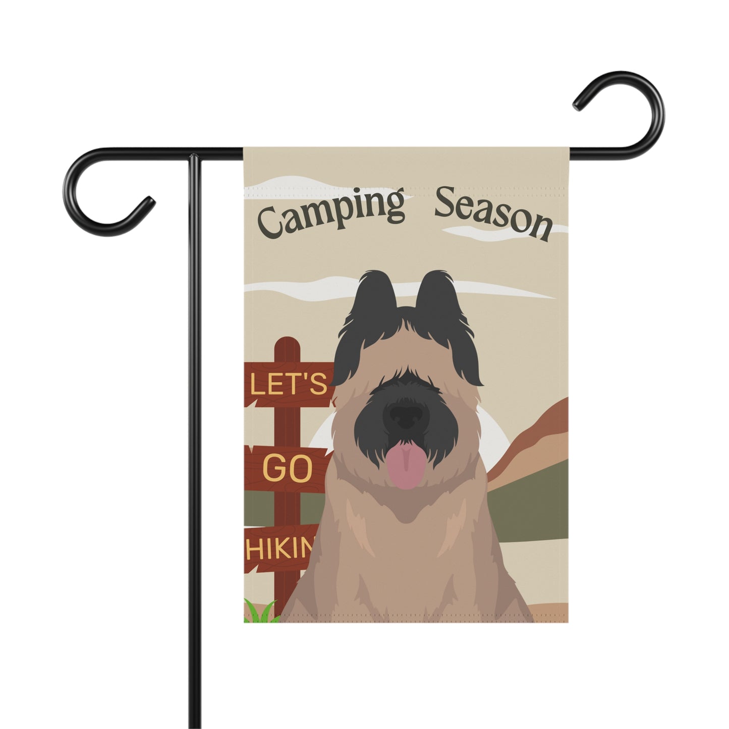 Briard Dog Camping Garden Flag