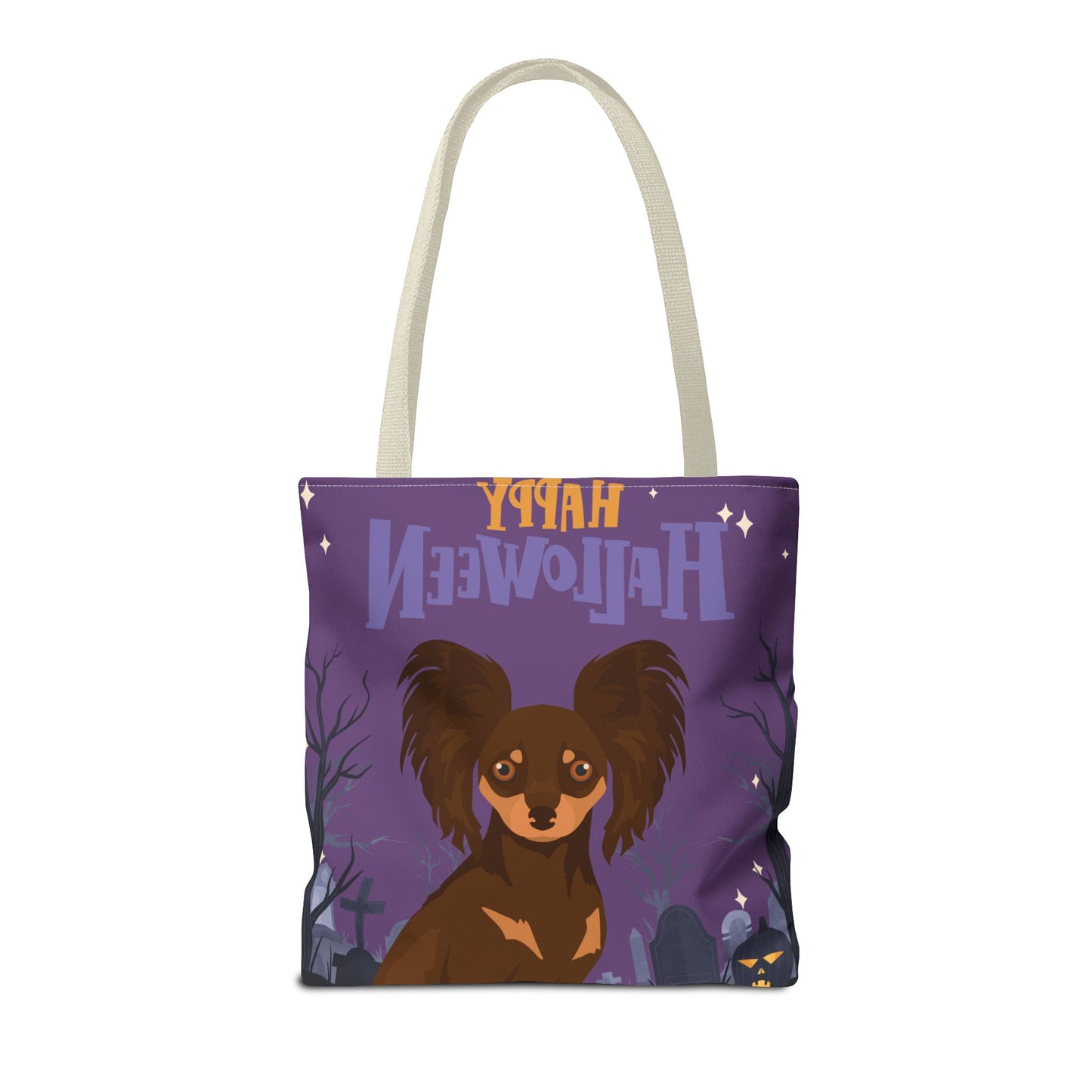 Russian Toy Terrier Dog Happy Halloween Tote Bag 16x16
