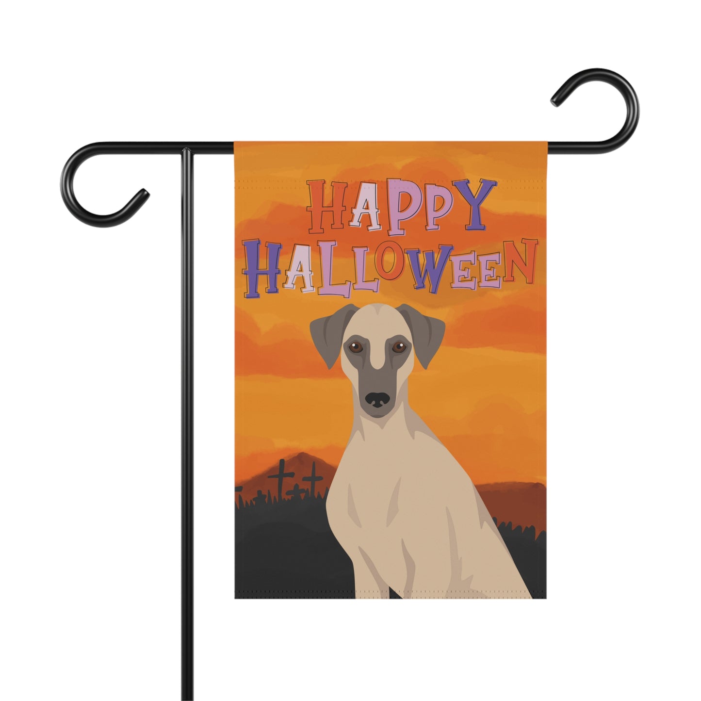 Sloughi Dog Halloween Garden Flag