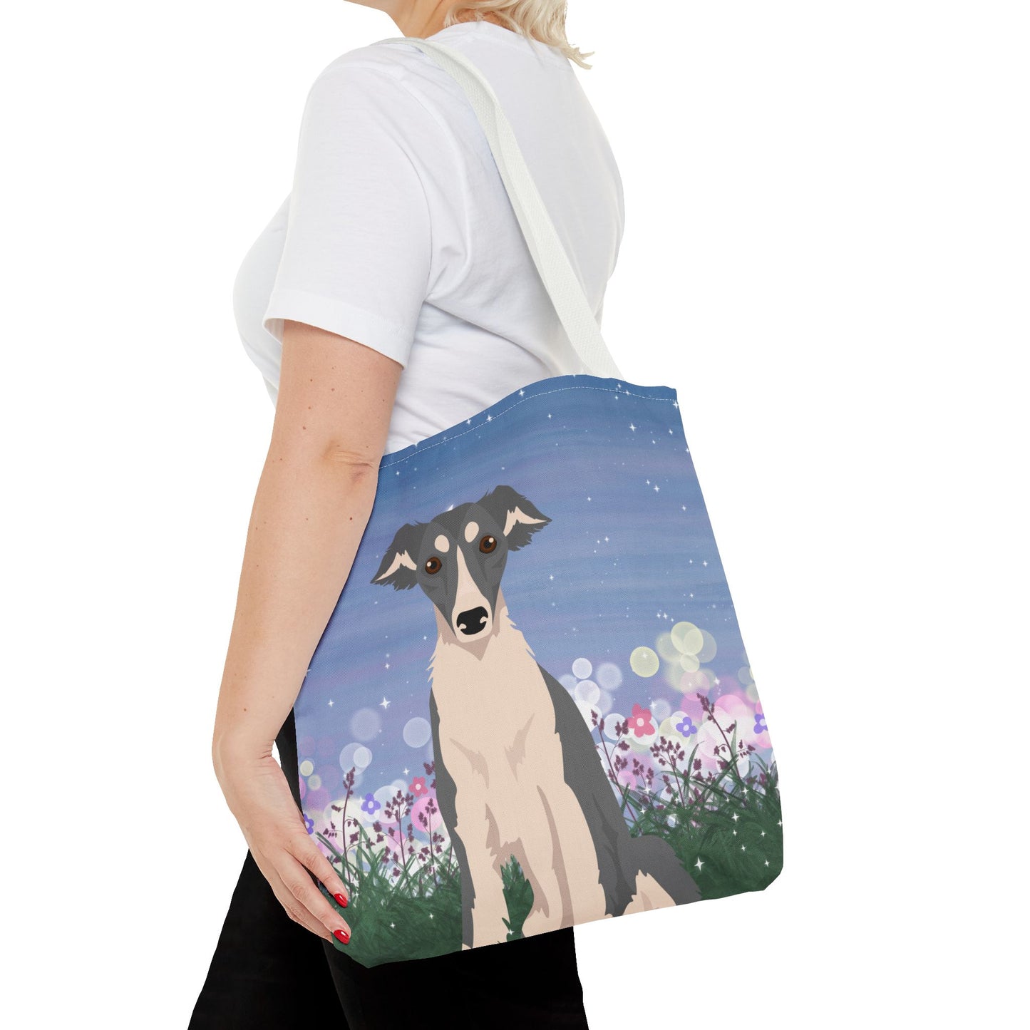 Silken Windhound Dog Tote Bag 16x16
