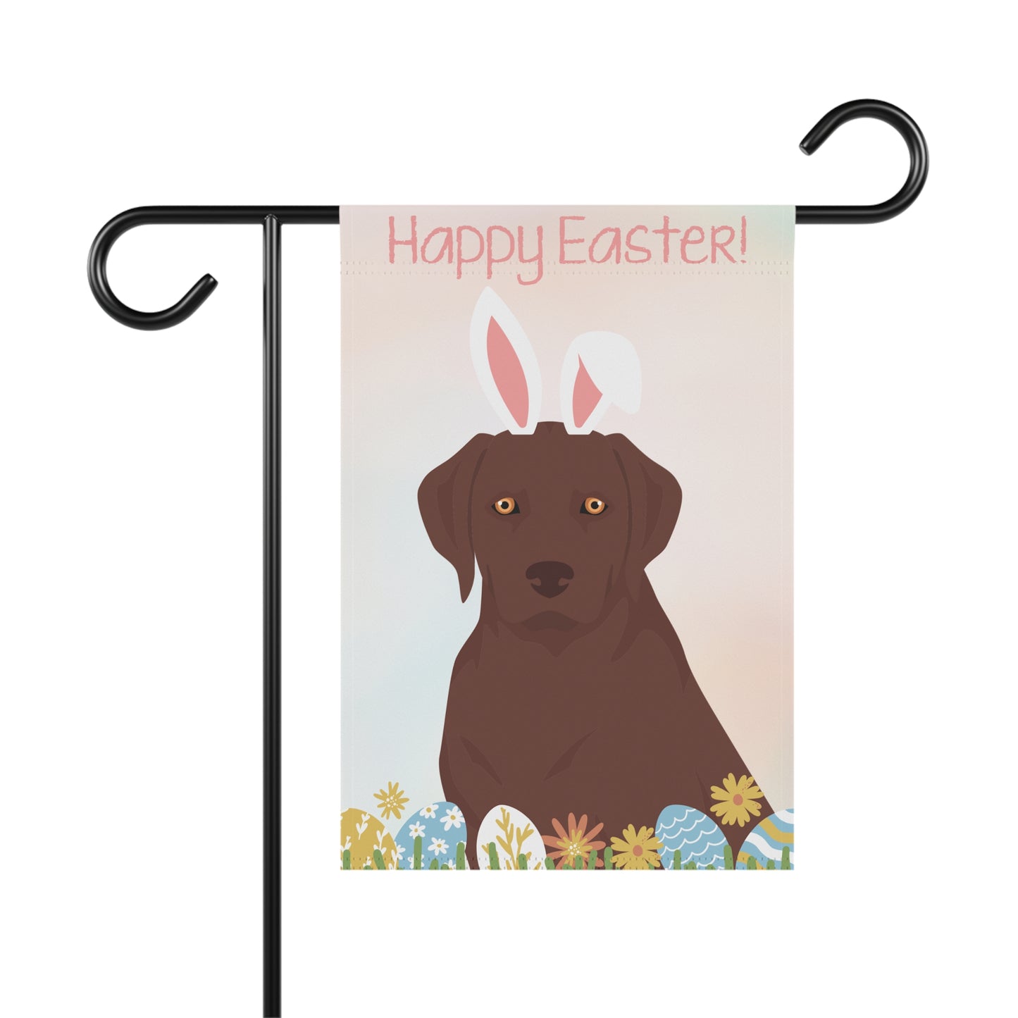 Labrador Retriever Dog Happy Easter Garden Flag