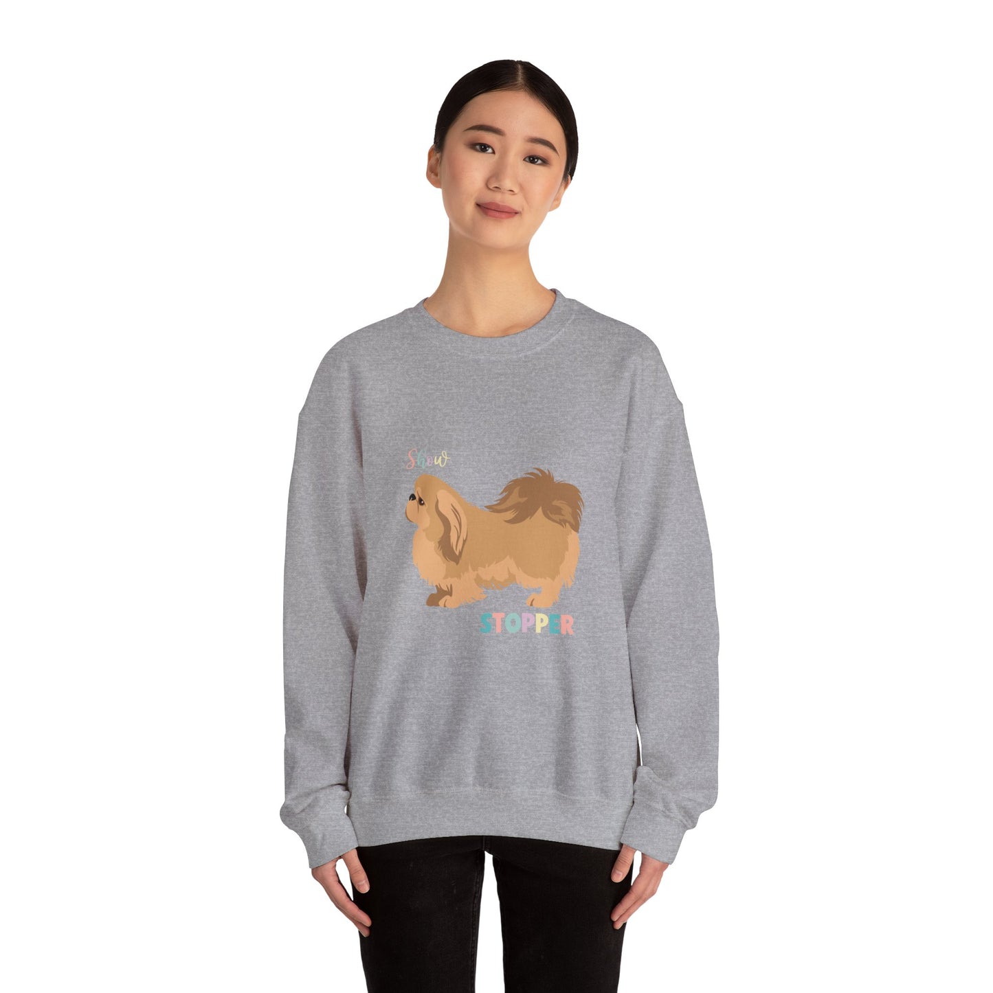 Pekingese Dog Unisex Heavy Blend Crewneck Sweatshirt