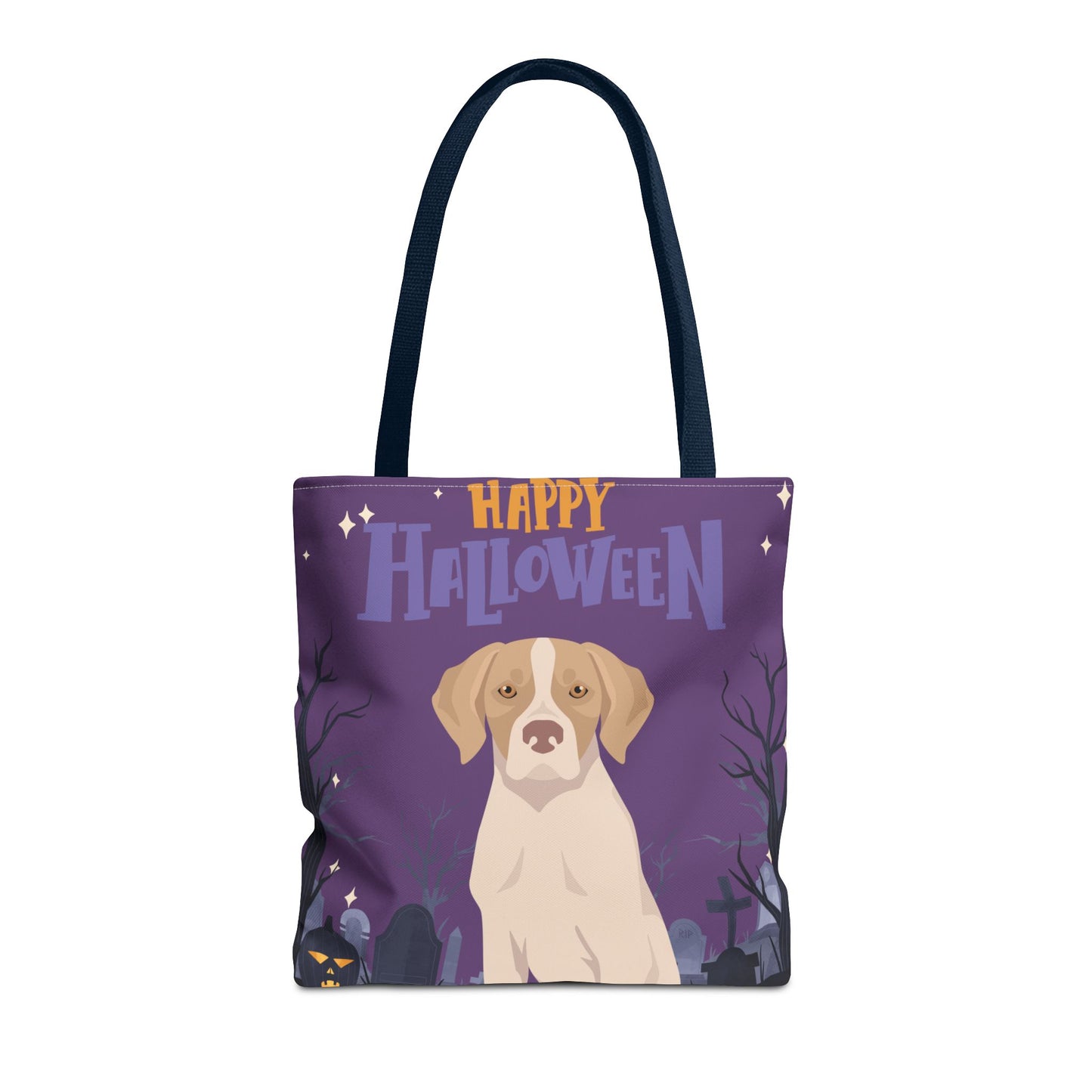Pointer Dog Happy Halloween Tote Bag 16x16