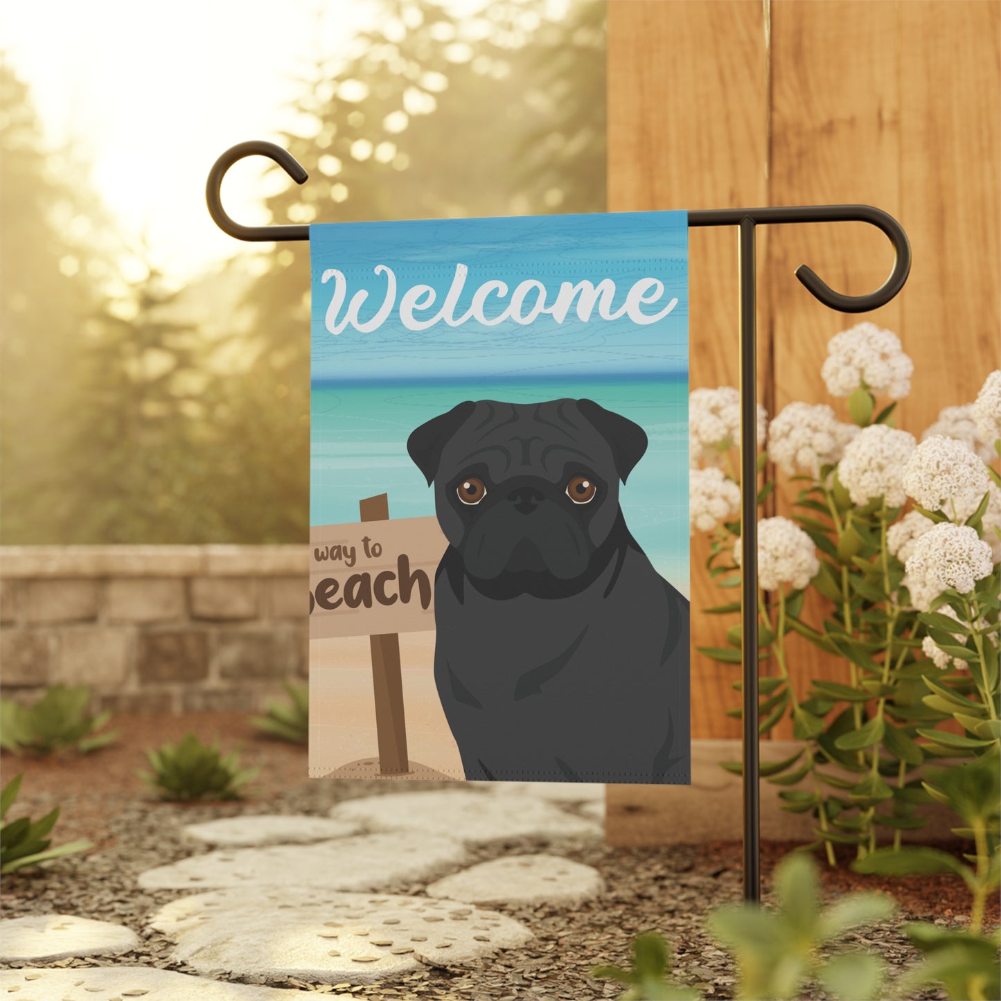 Pug Dog Garden Flag