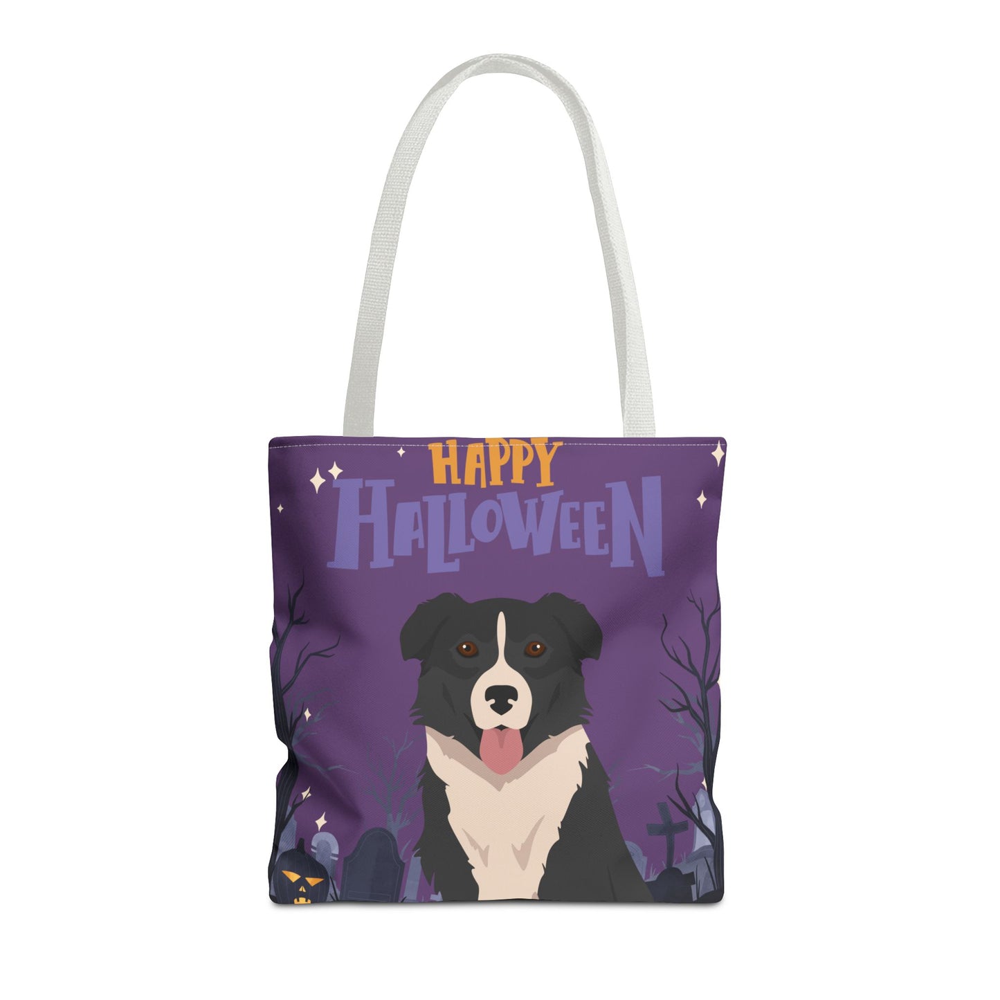English Shepherd Dog Happy Halloween Tote Bag 16x16