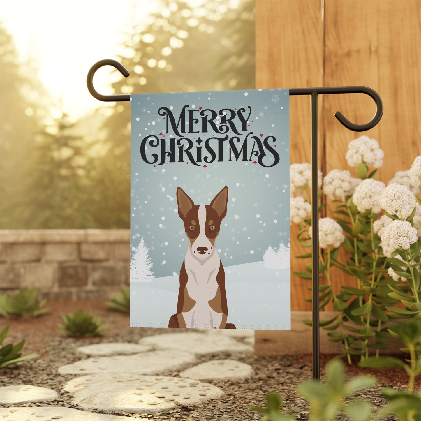 Smooth Border Collie Dog Garden Flag