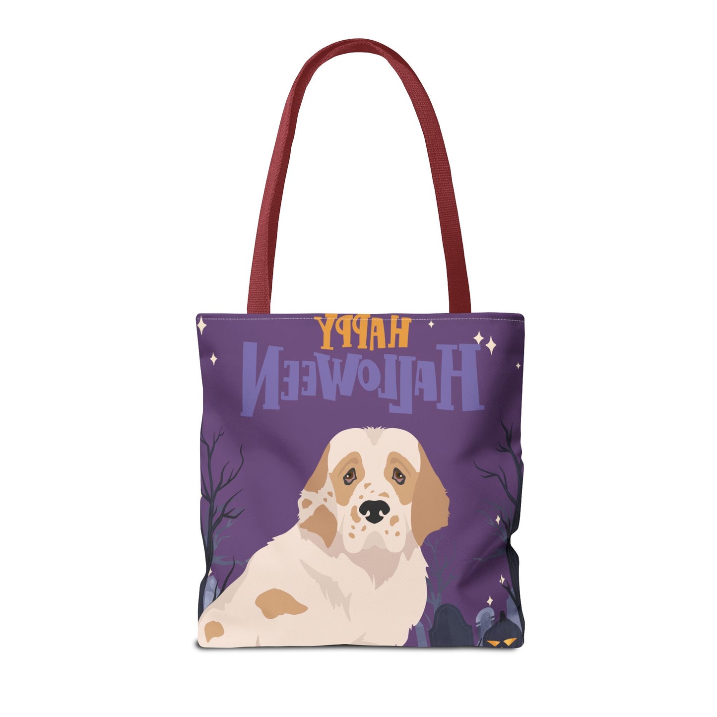 Clumber Spaniel Dog Happy Halloween Tote Bag 16x16