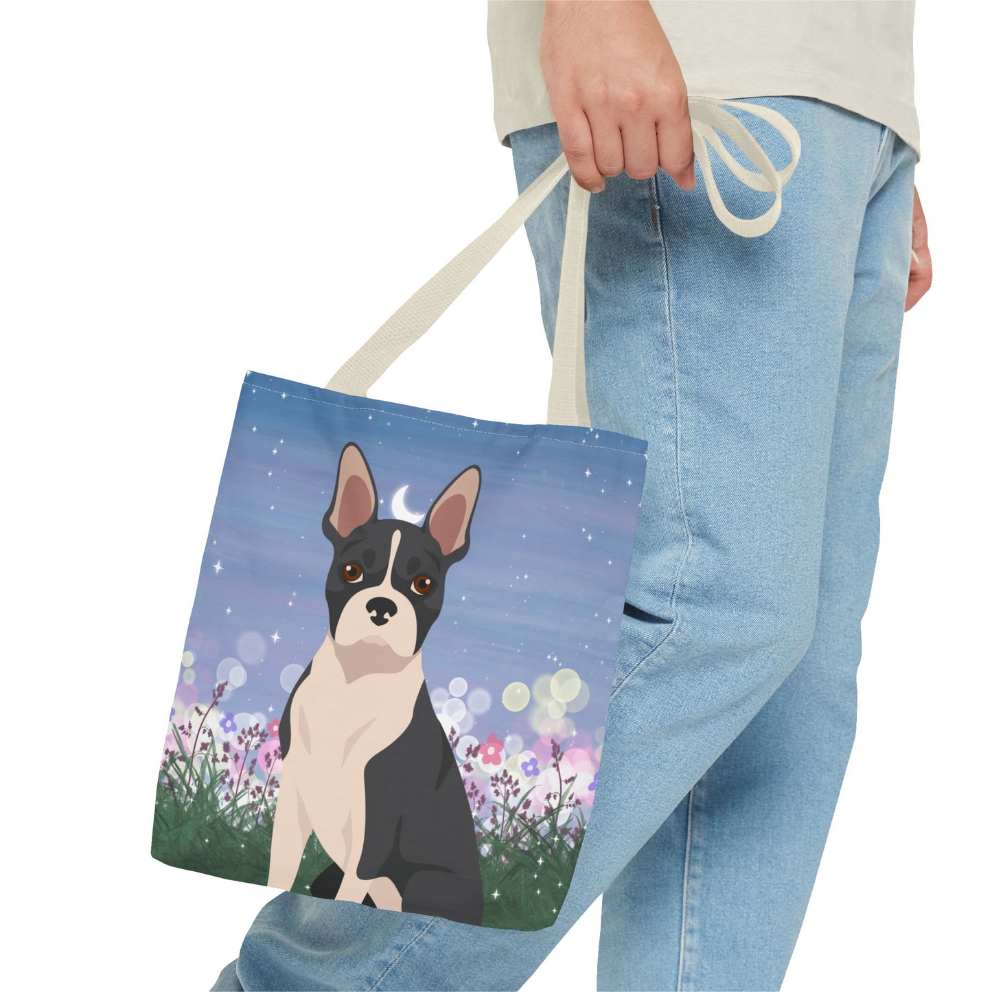 Boston Terrier Dog Tote Bag 13x13