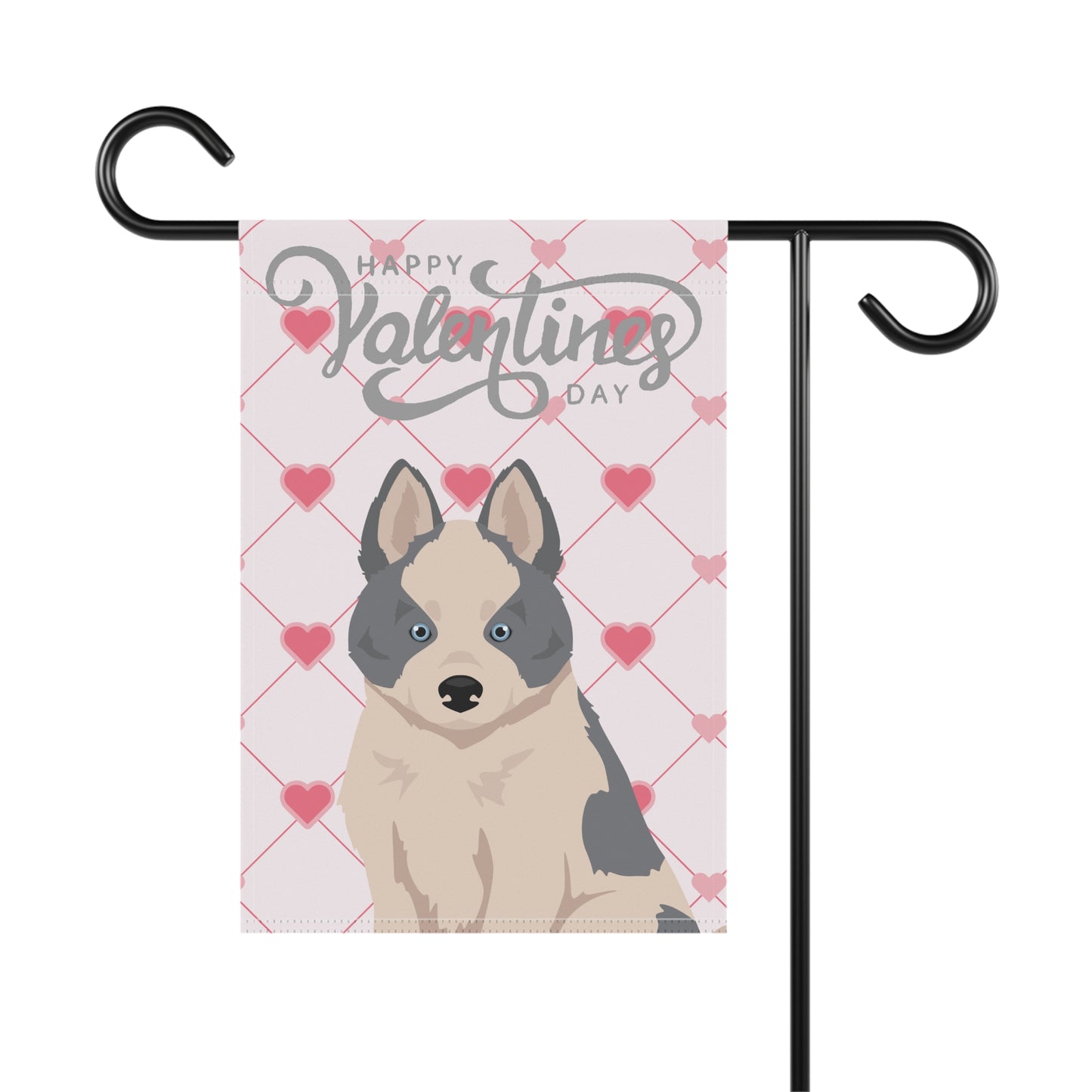 Yakutian Laika Dog Valentines Day Garden Flag