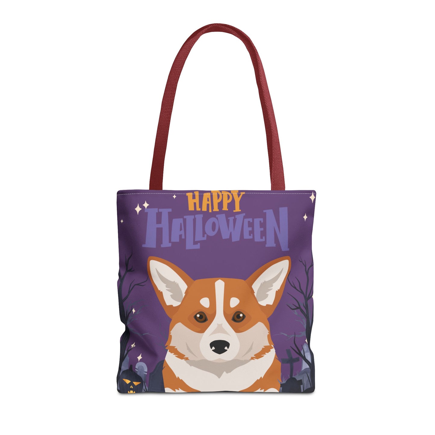 Pembroke Welsh Corgi Dog Happy Halloween Tote Bag 16x16