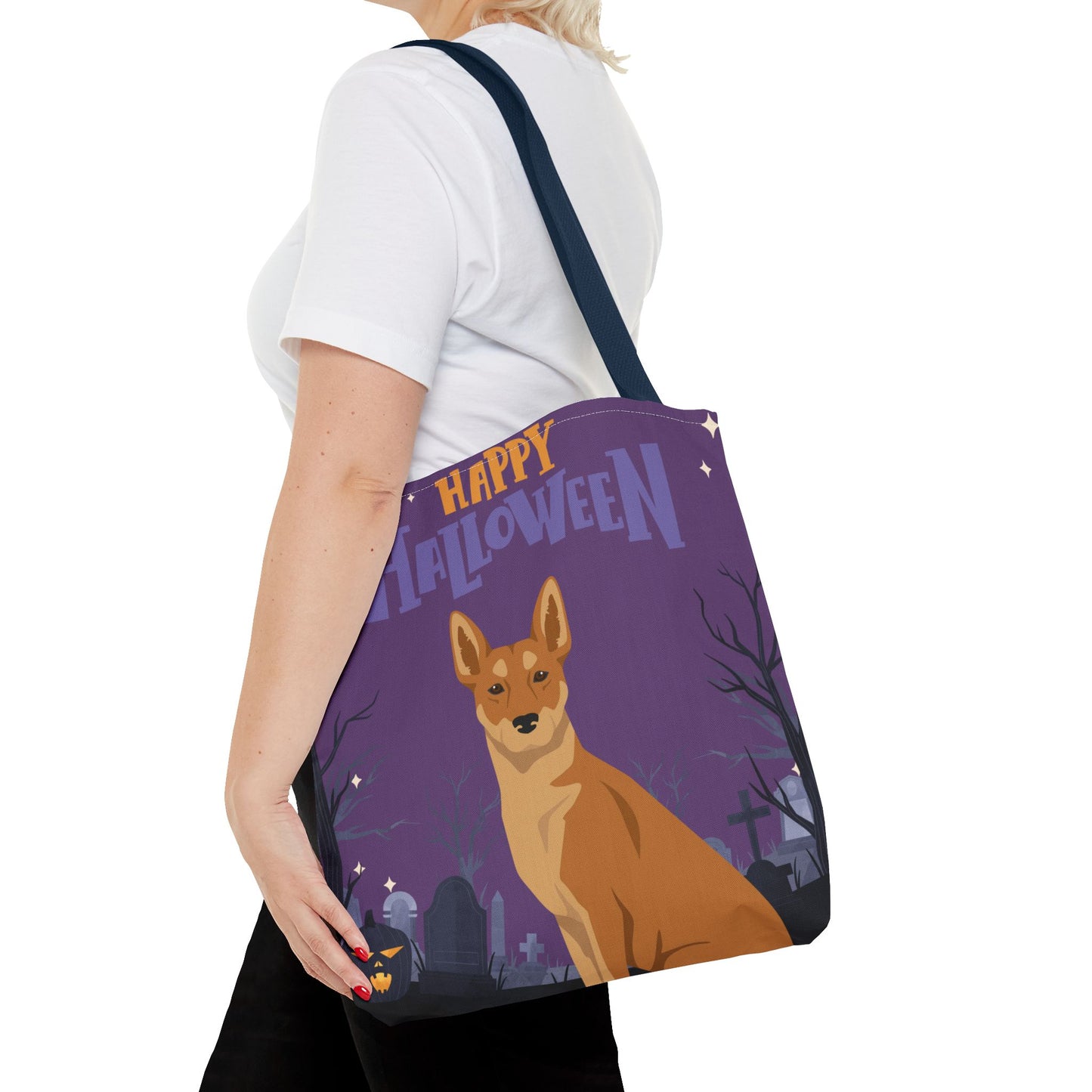 Carolina Dog Dog Happy Halloween Tote Bag 16x16