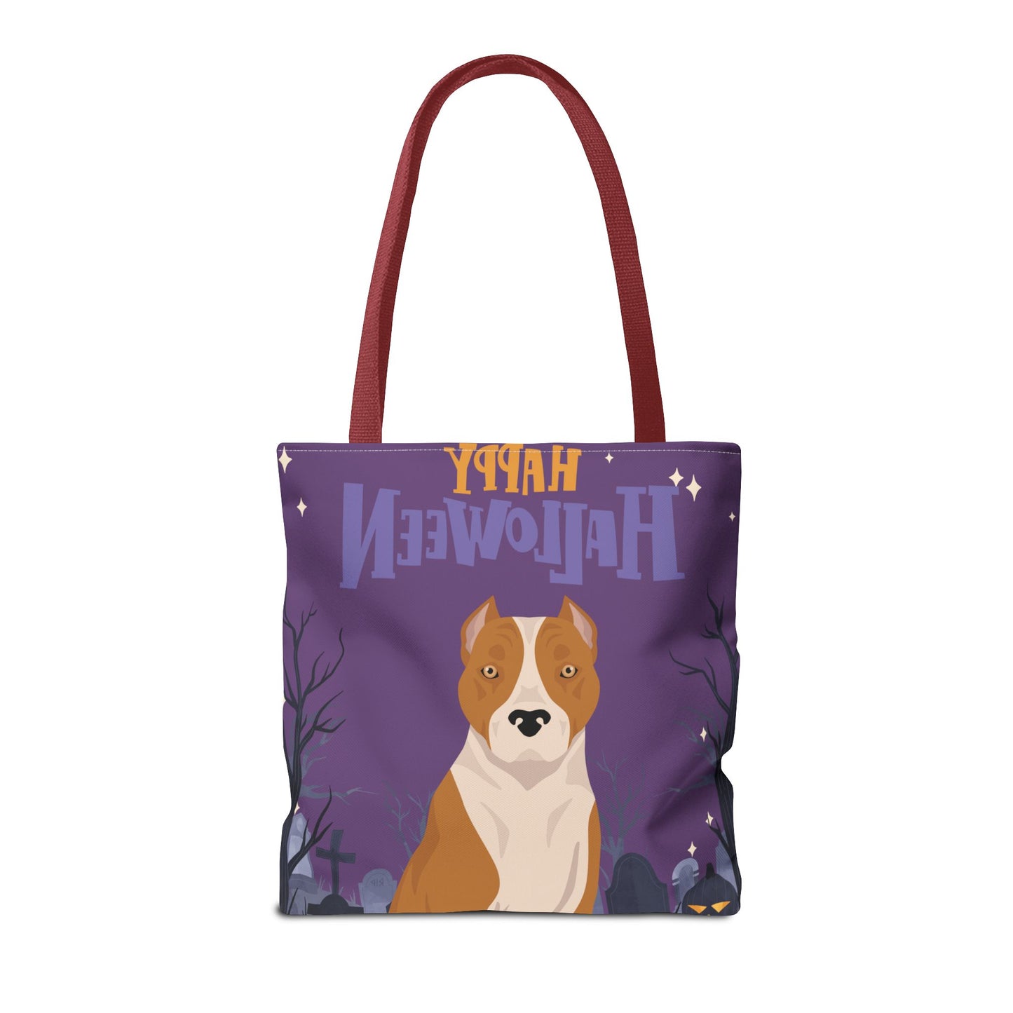American Staffordshire Terrier Dog Happy Halloween Tote Bag 16x16