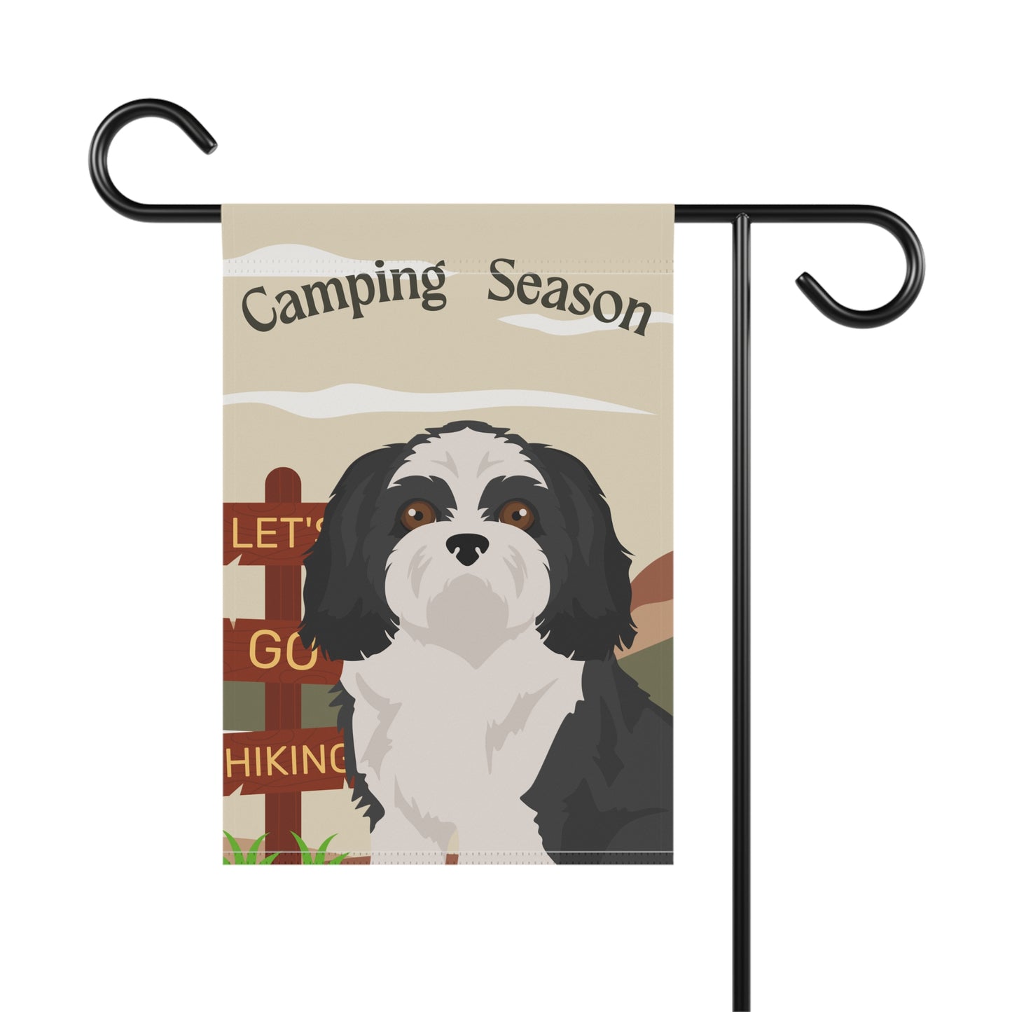 Shih Tzu Dog Camping Garden Flag