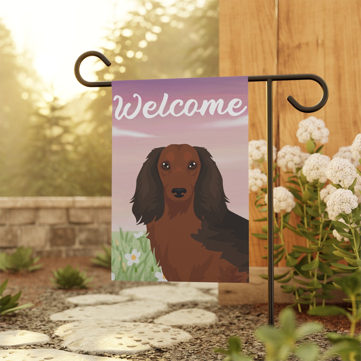 Dachshund Dog Welcome Garden Flag
