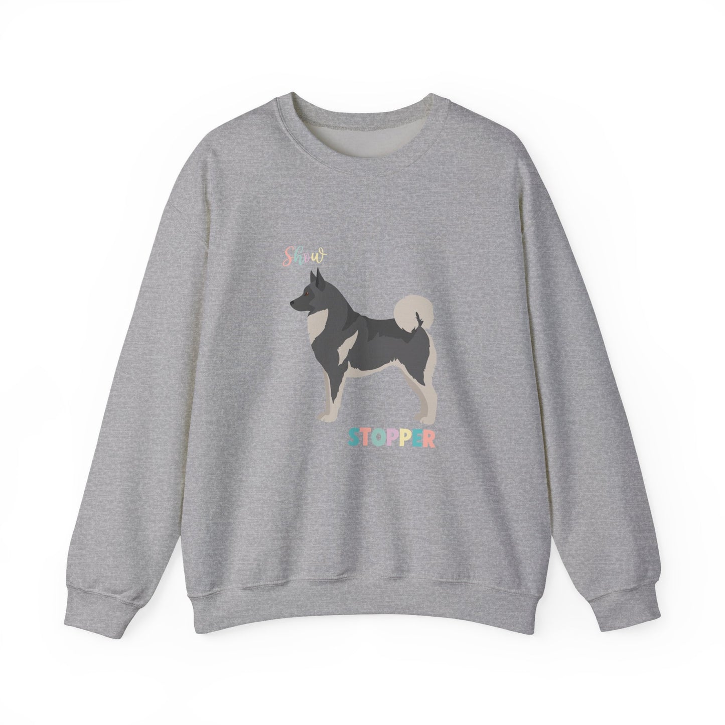 Norwegian Elkhound Dog Unisex Heavy Blend Crewneck Sweatshirt