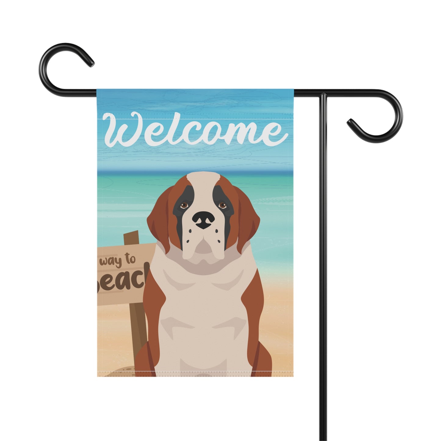 St Bernard Dog Garden Flag
