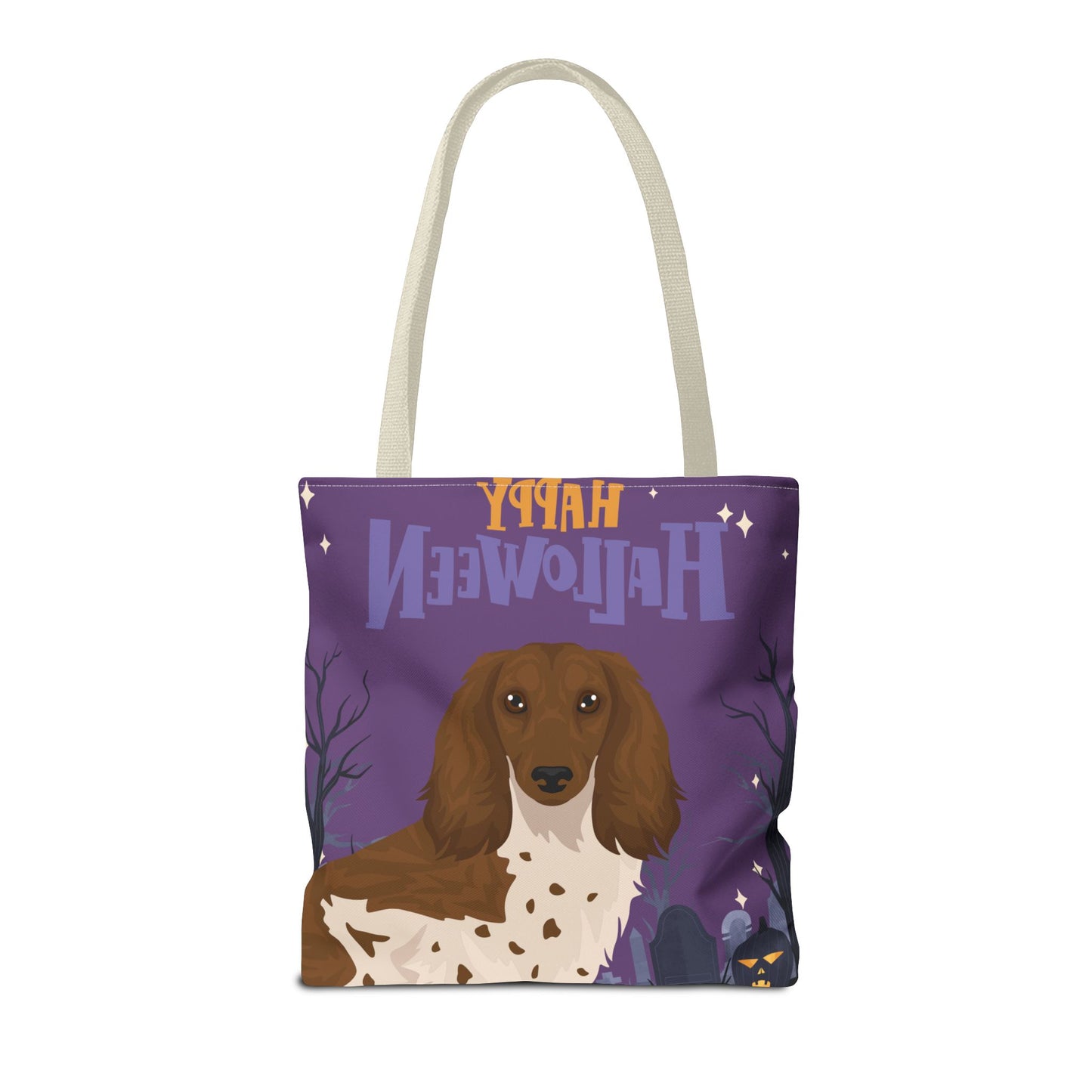 Dachshund Dog Happy Halloween Tote Bag 16x16