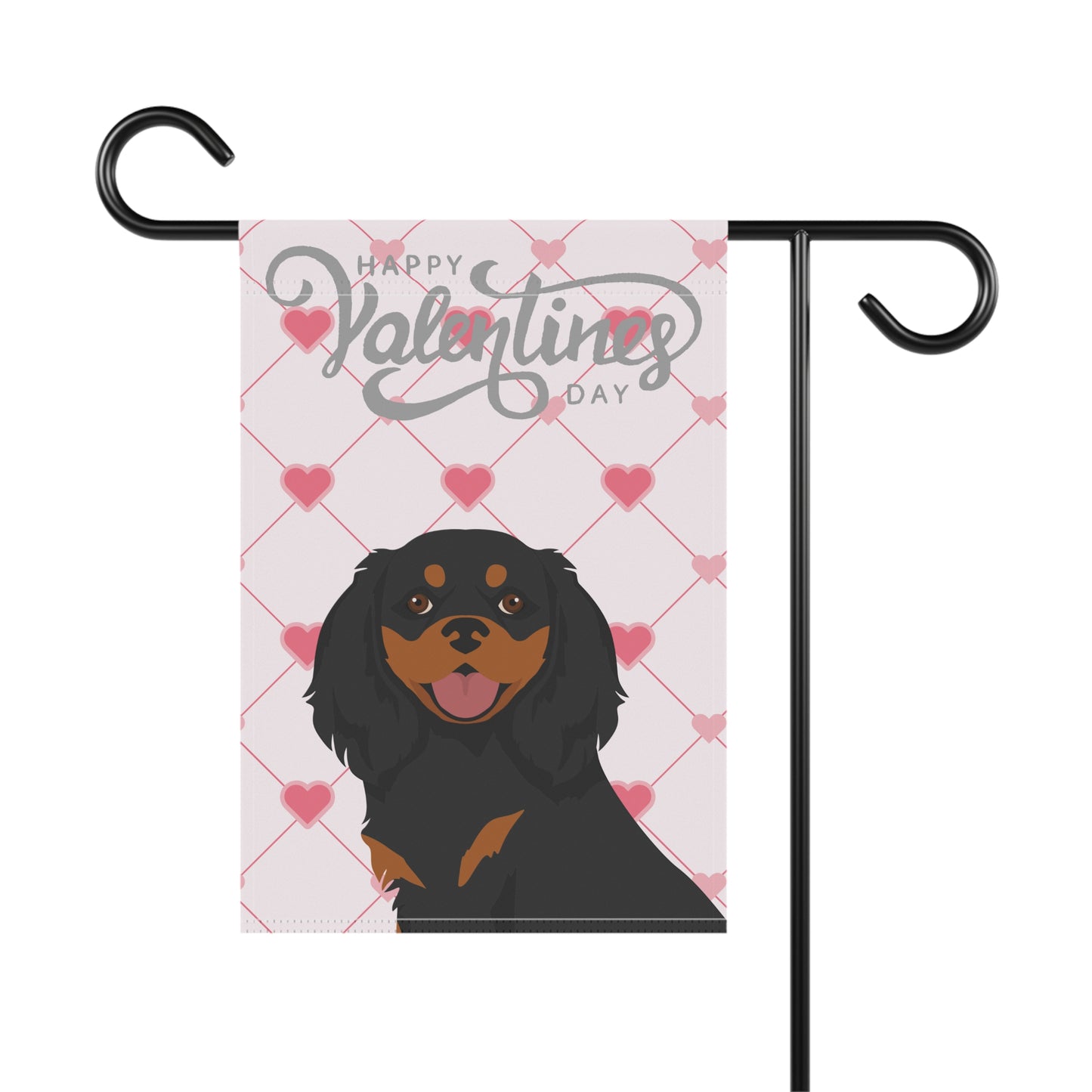 Cavalier King Charles Spaniel Dog Valentines Day Garden Flag