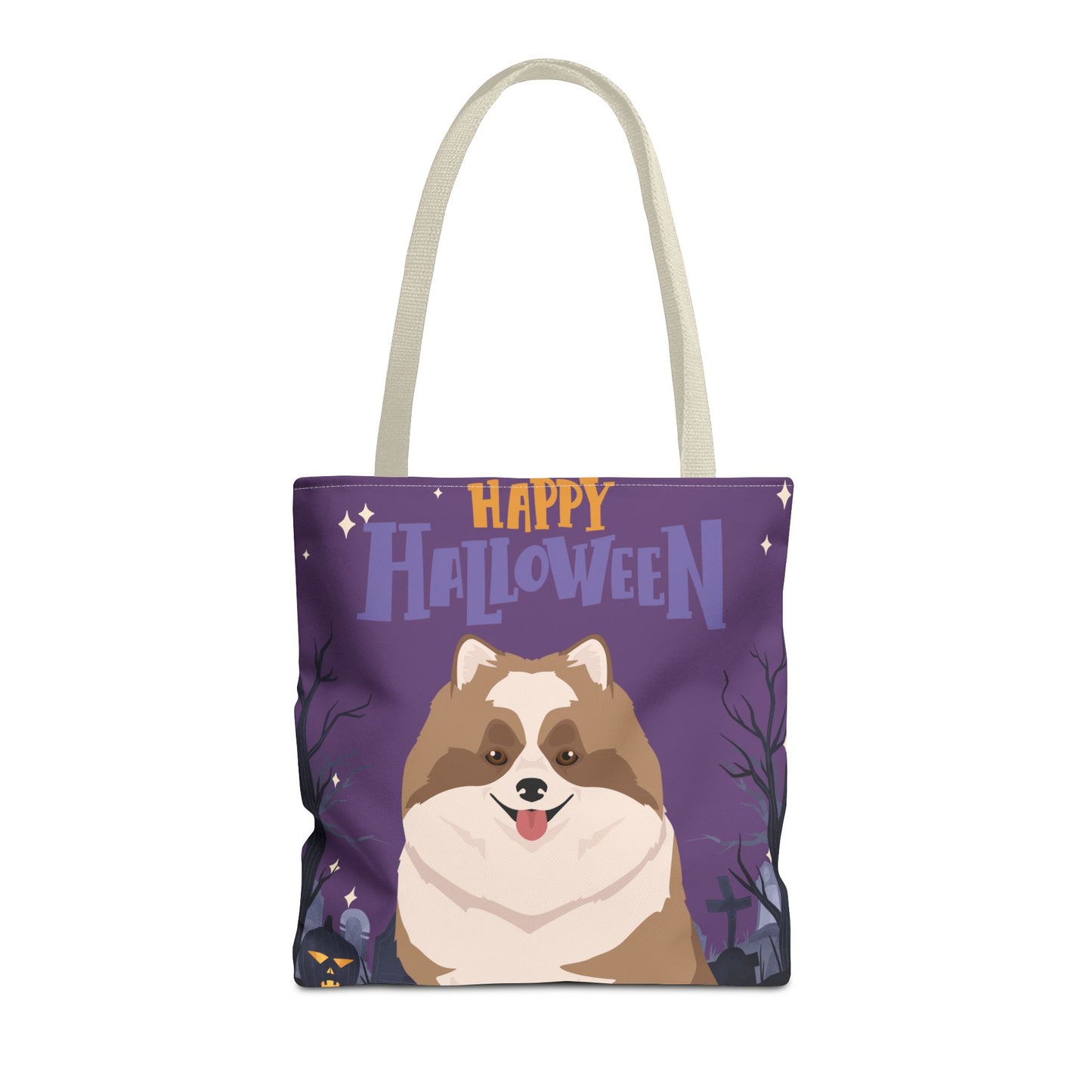 Pomeranian Dog Happy Halloween Tote Bag 16x16