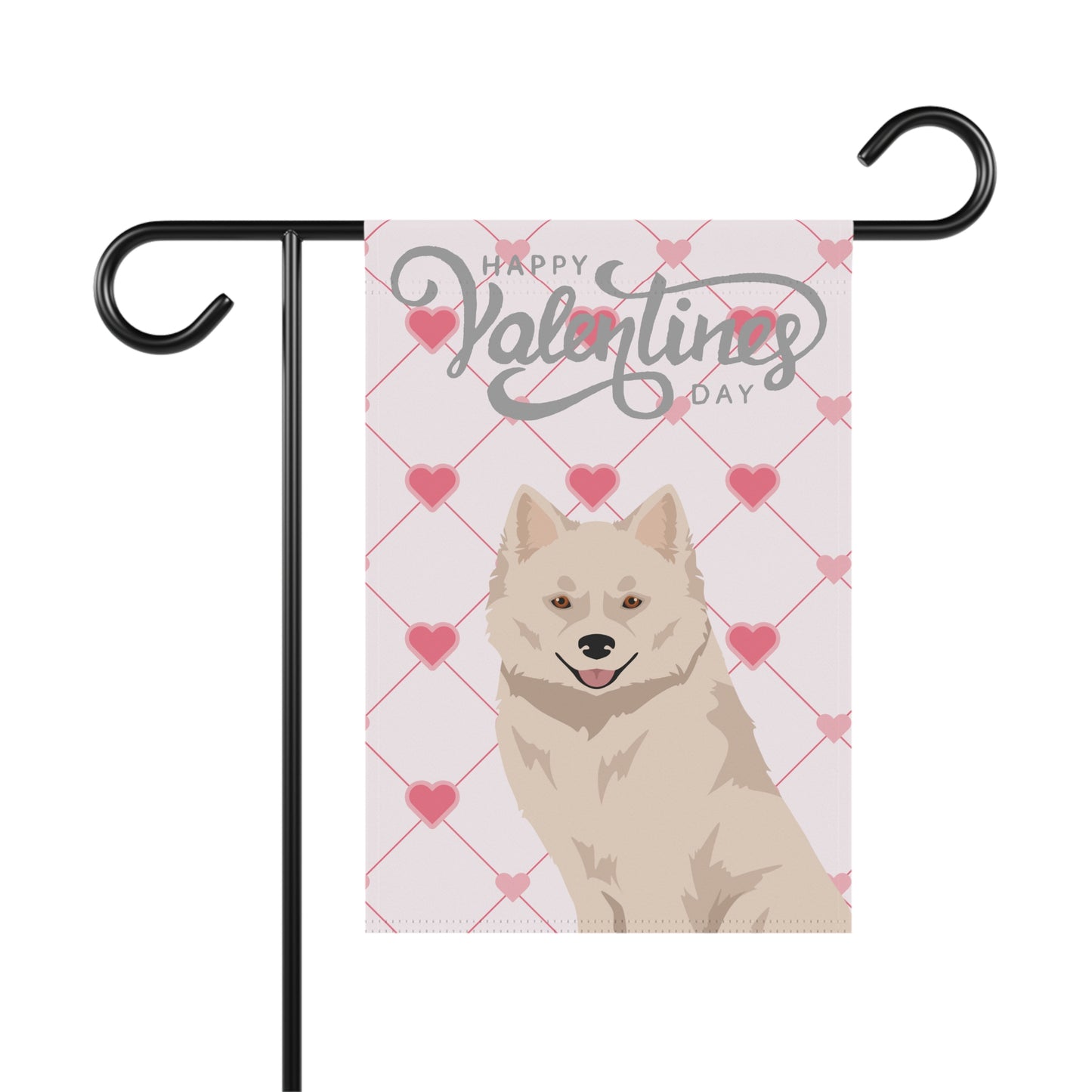 Nenets Herding Laika Dog Valentines Day Garden Flag