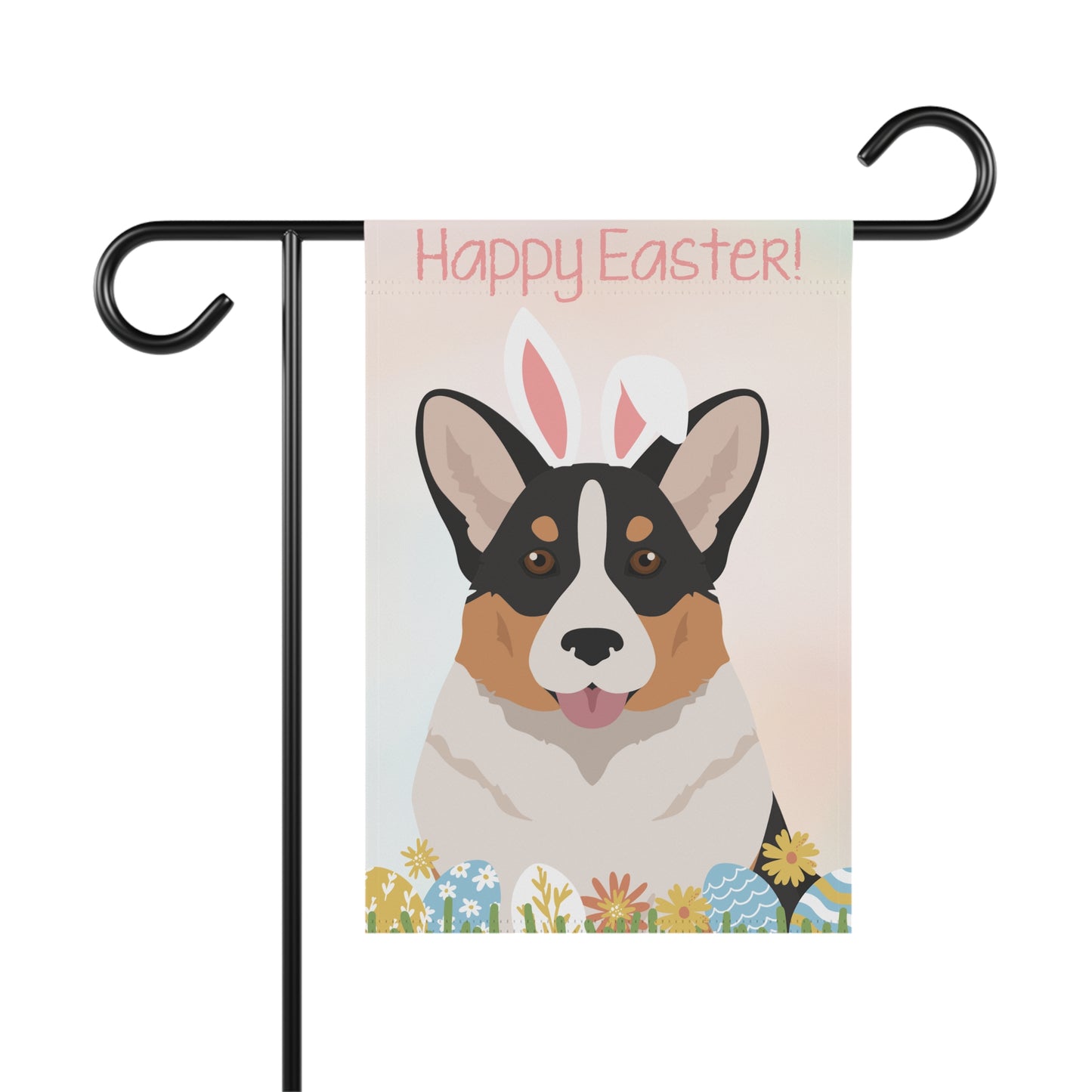 Cardigan Welsh Corgi Dog Happy Easter Garden Flag
