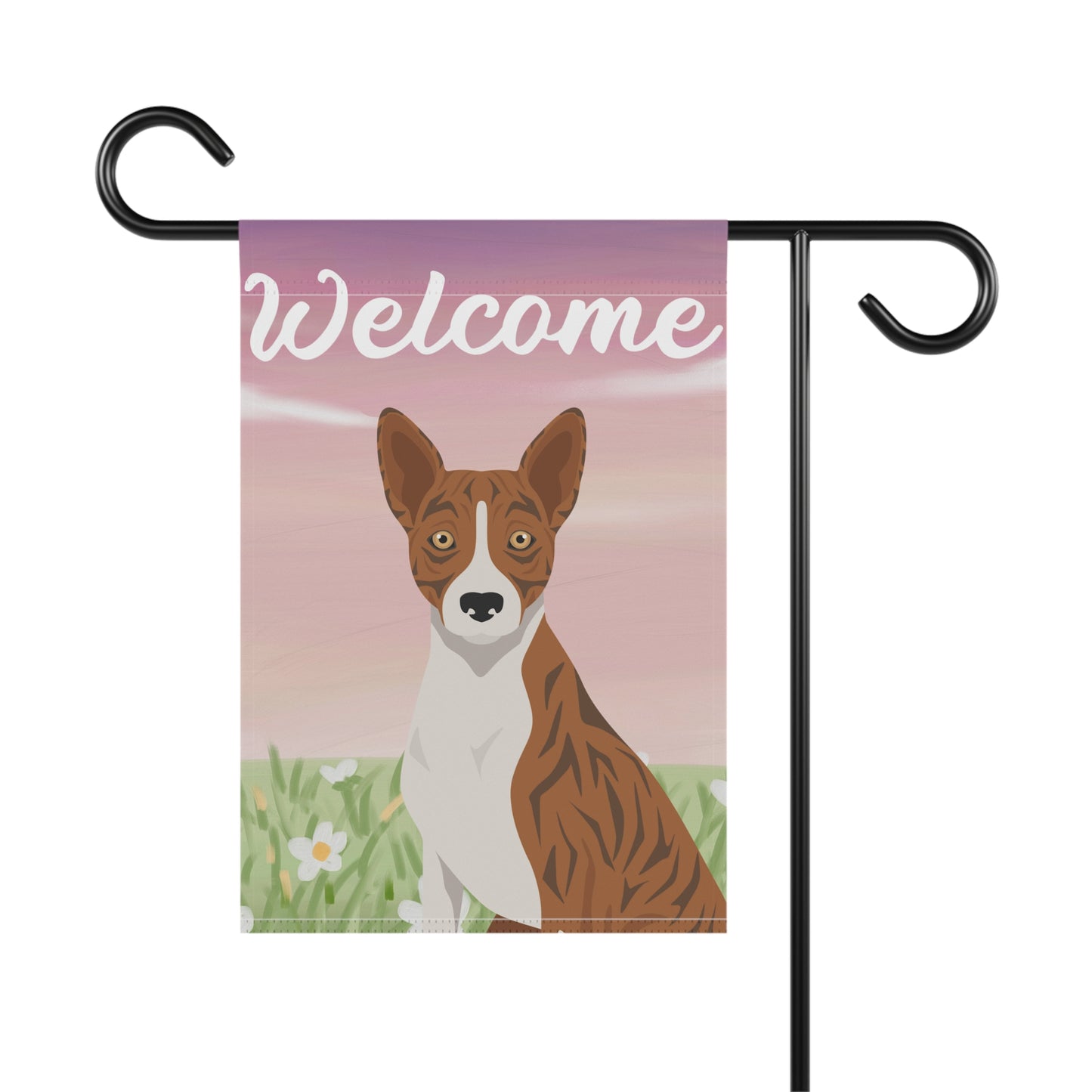 Basenji Dog Welcome Garden Flag
