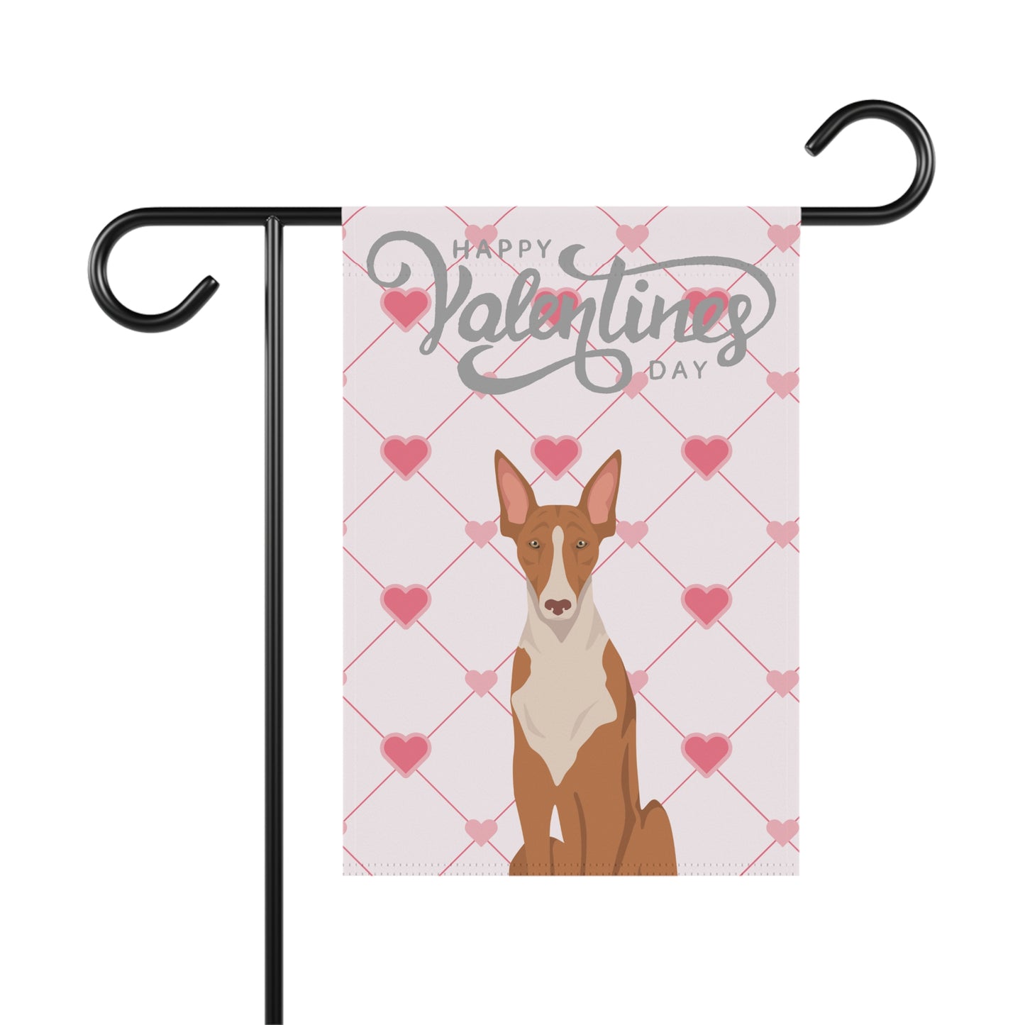 Canary Island Dog Valentines Day Garden Flag