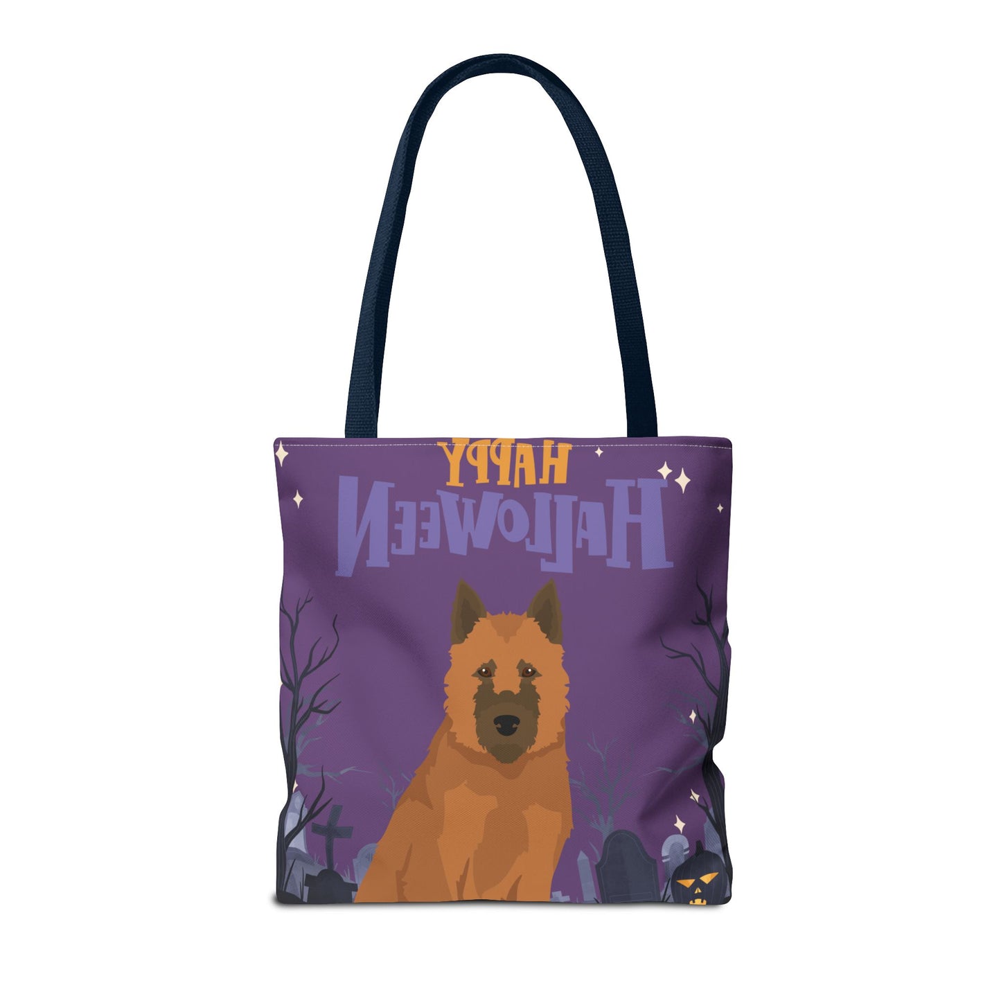 Belgain Laekenois Dog Happy Halloween Tote Bag 16x16