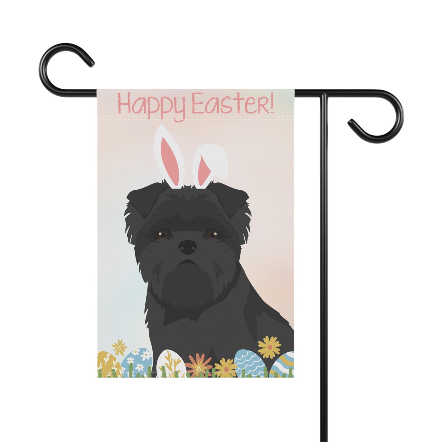 Affenpinscher Dog Happy Easter Garden Flag