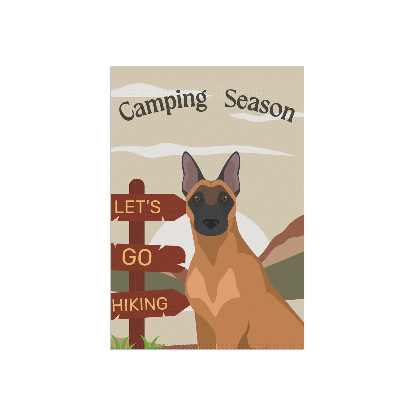 Belgian Malinois Dog Camping Garden Flag