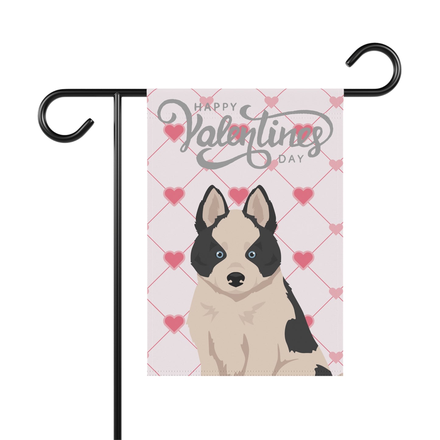 Yakutian Laika Dog Valentines Day Garden Flag