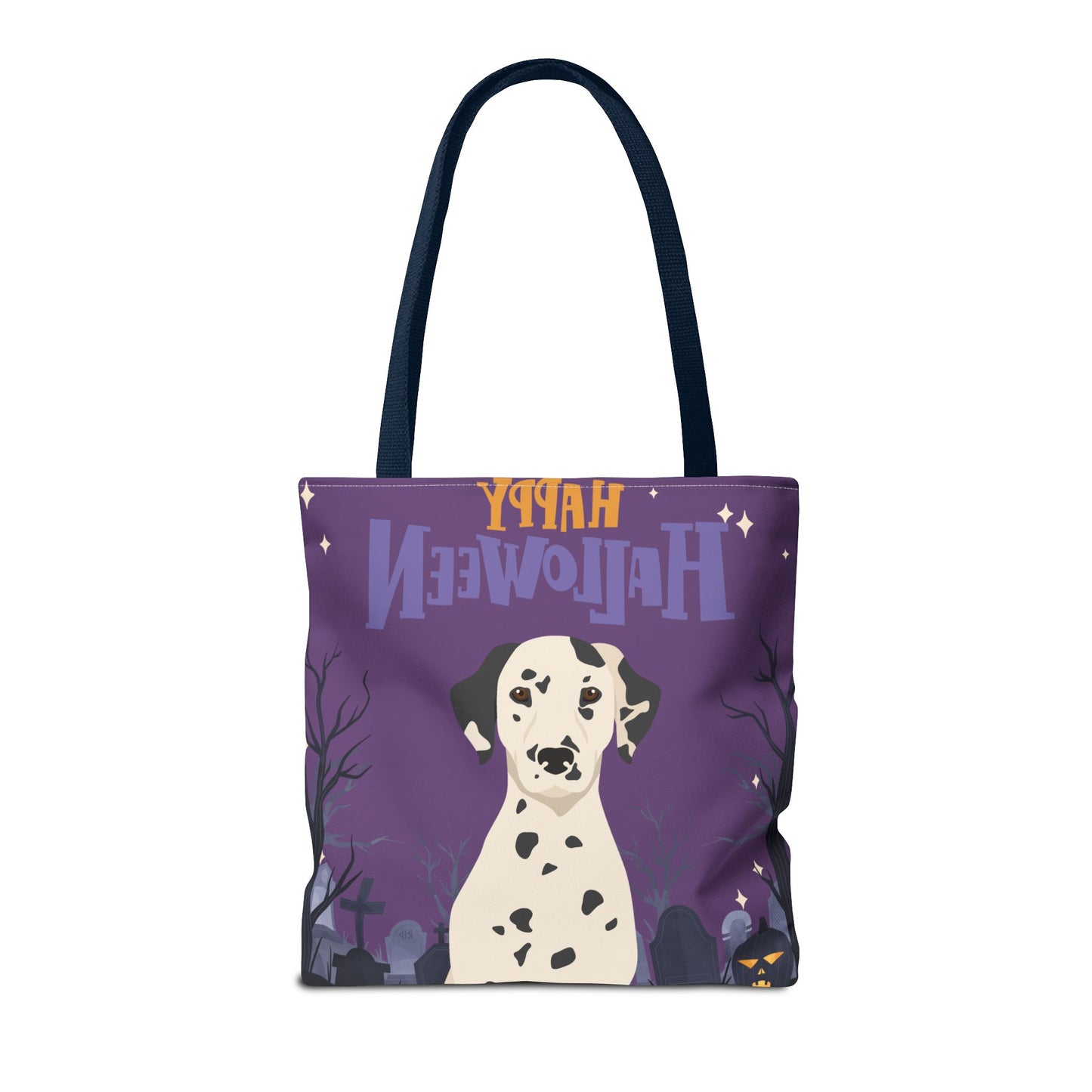 Dalmatian Dog Happy Halloween Tote Bag 16x16