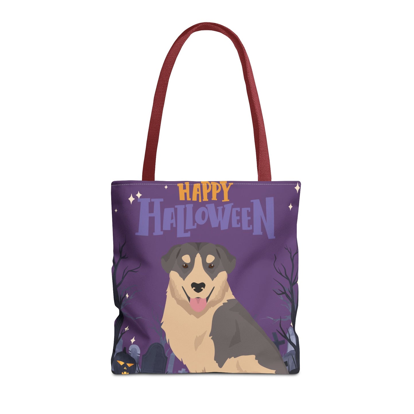 Carpathian Shepherd Dog Happy Halloween Tote Bag 16x16