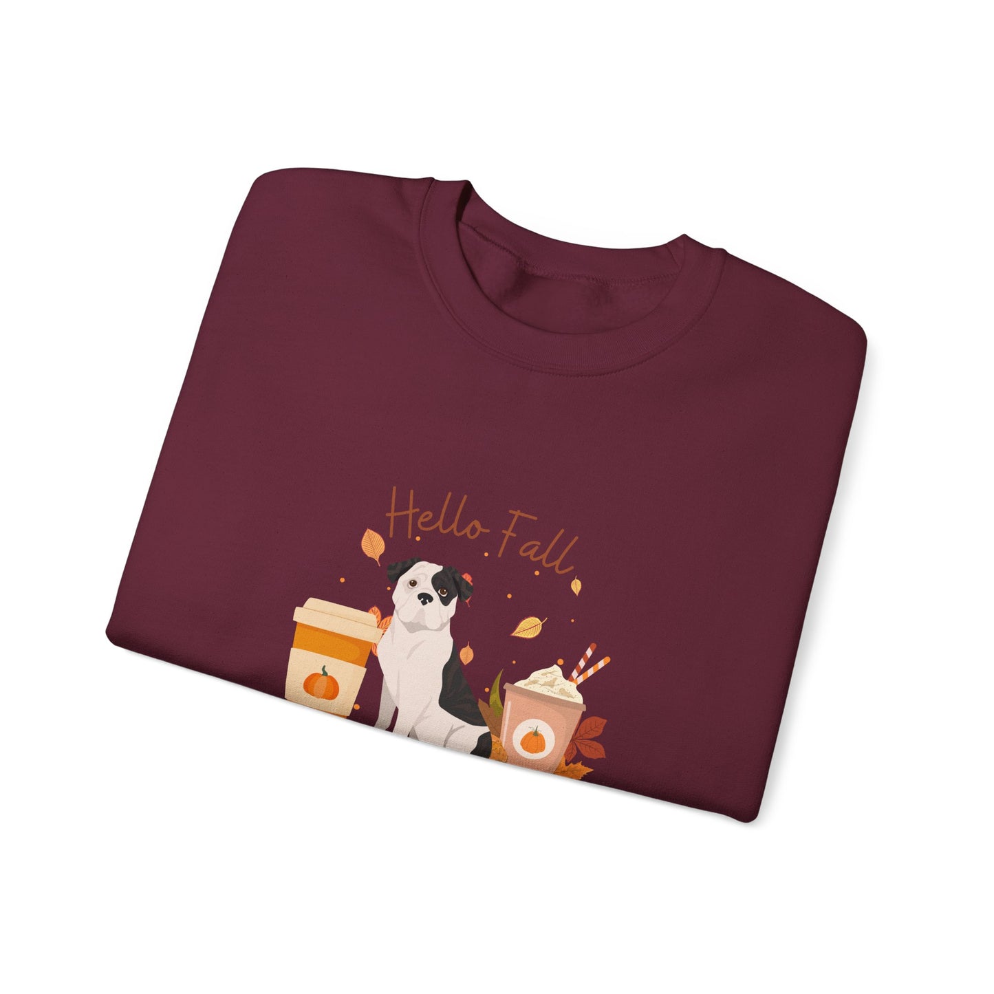American Bulldog Dog Fall Unisex Heavy Blend Crewneck Sweatshirt