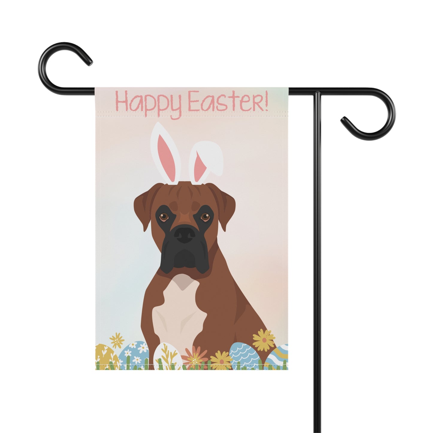 Boxer Dog Happy Easter Garden Flag