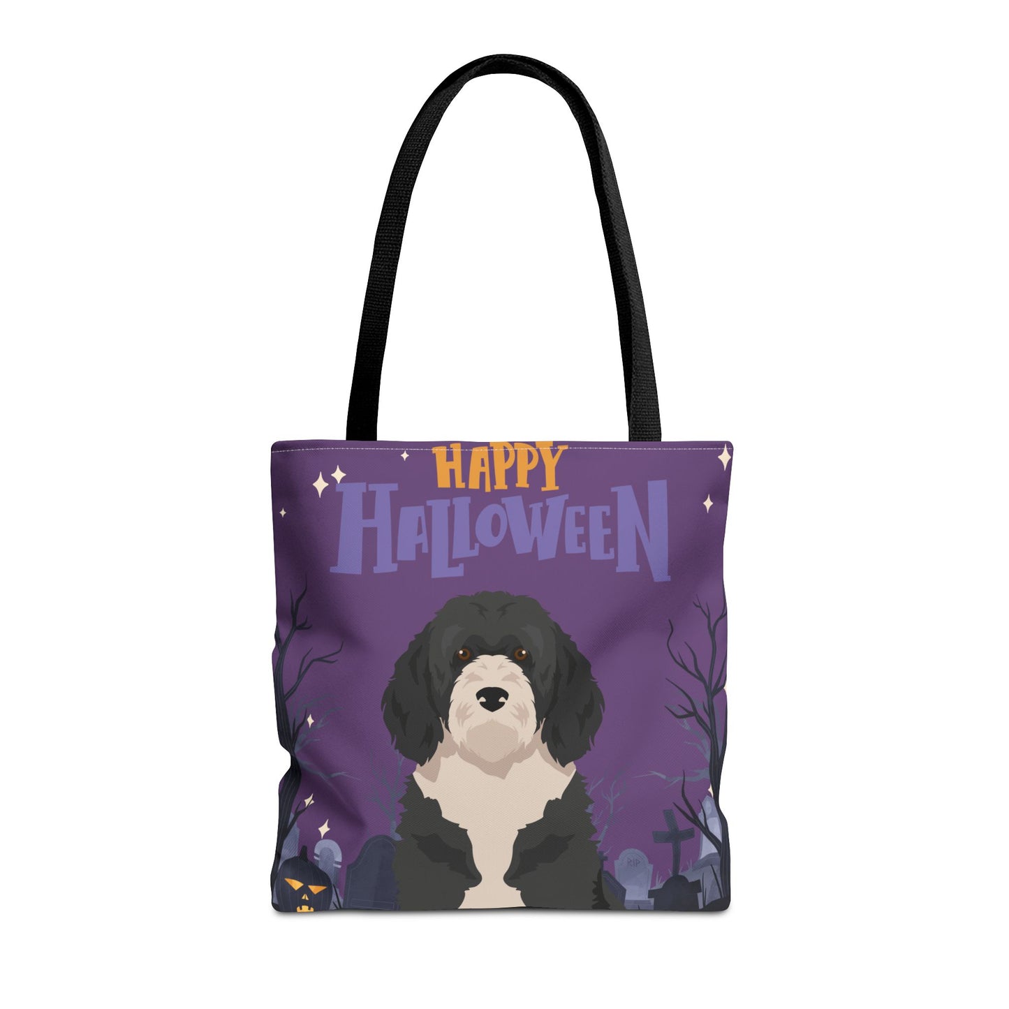 Portuguese Water Dog Dog Happy Halloween Tote Bag 16x16