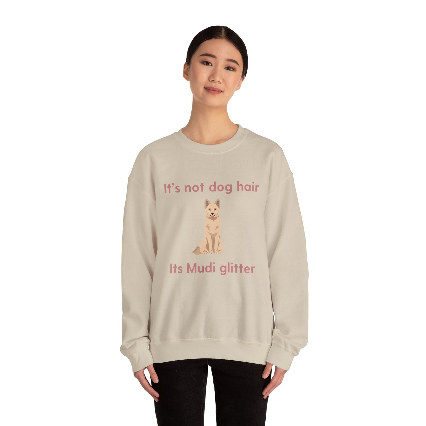 Mudi Dog Glitter Funny Unisex Heavy Blend Crewneck Sweatshirt, Mudi Mom, Mudi Gift, Mudi Lover