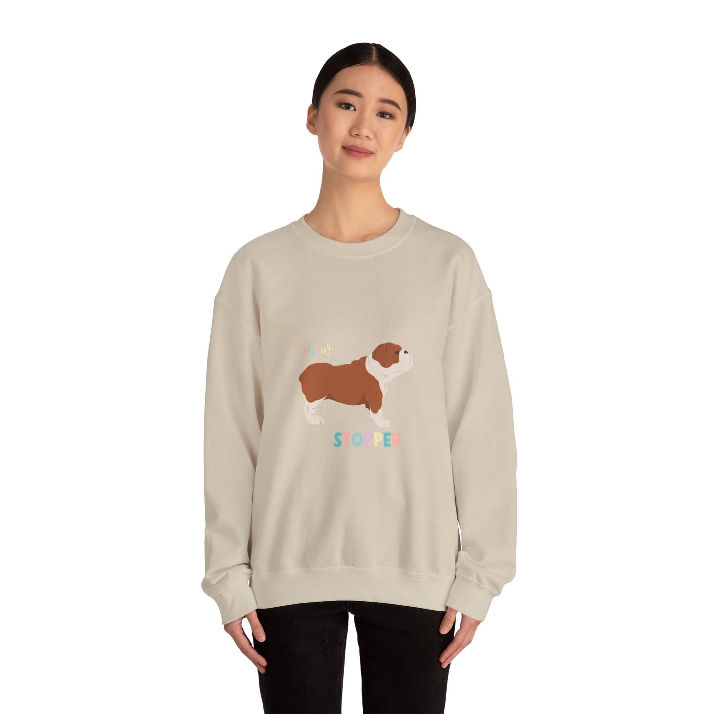 Bulldog Dog Unisex Heavy Blend Crewneck Sweatshirt