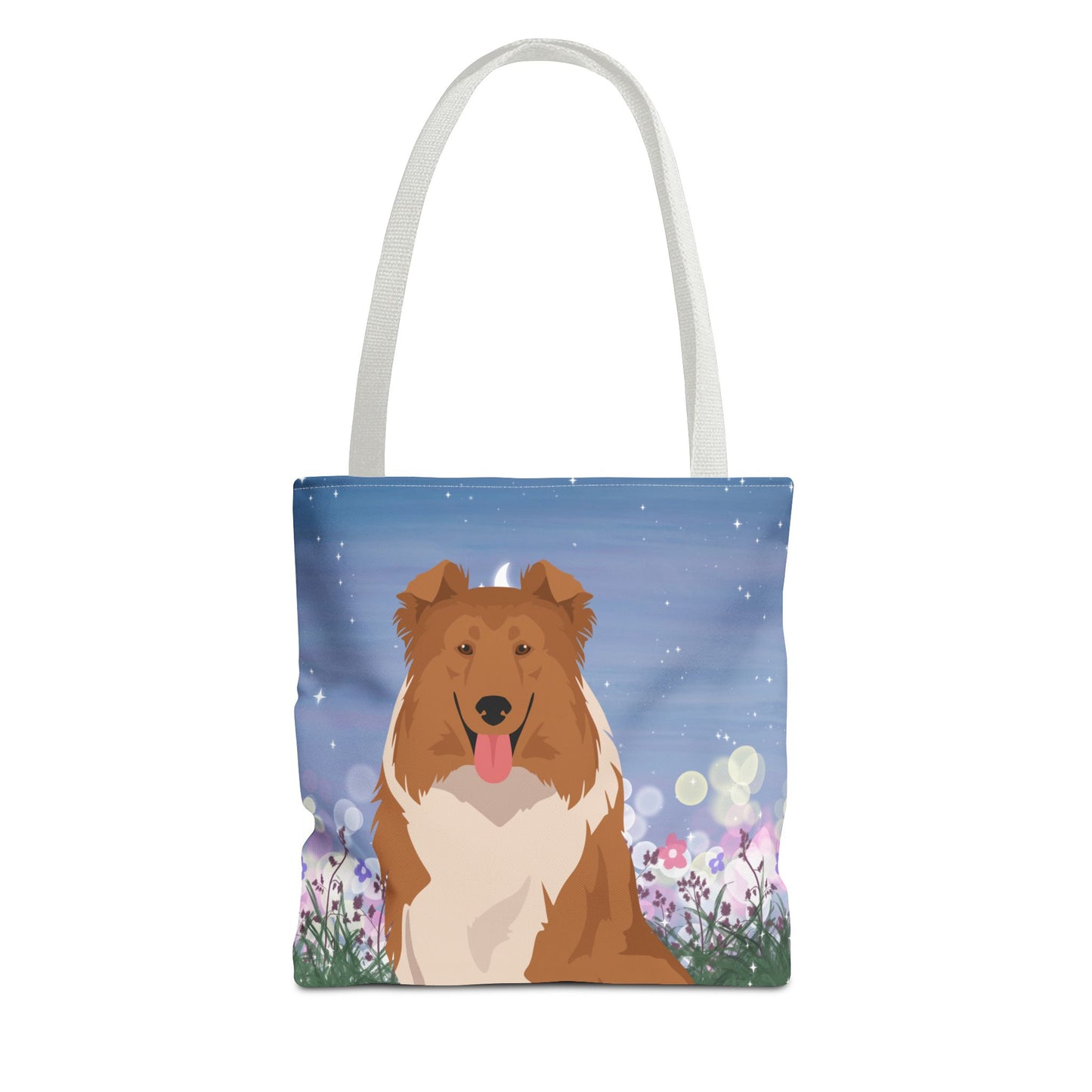 Collie Dog Tote Bag 13x13