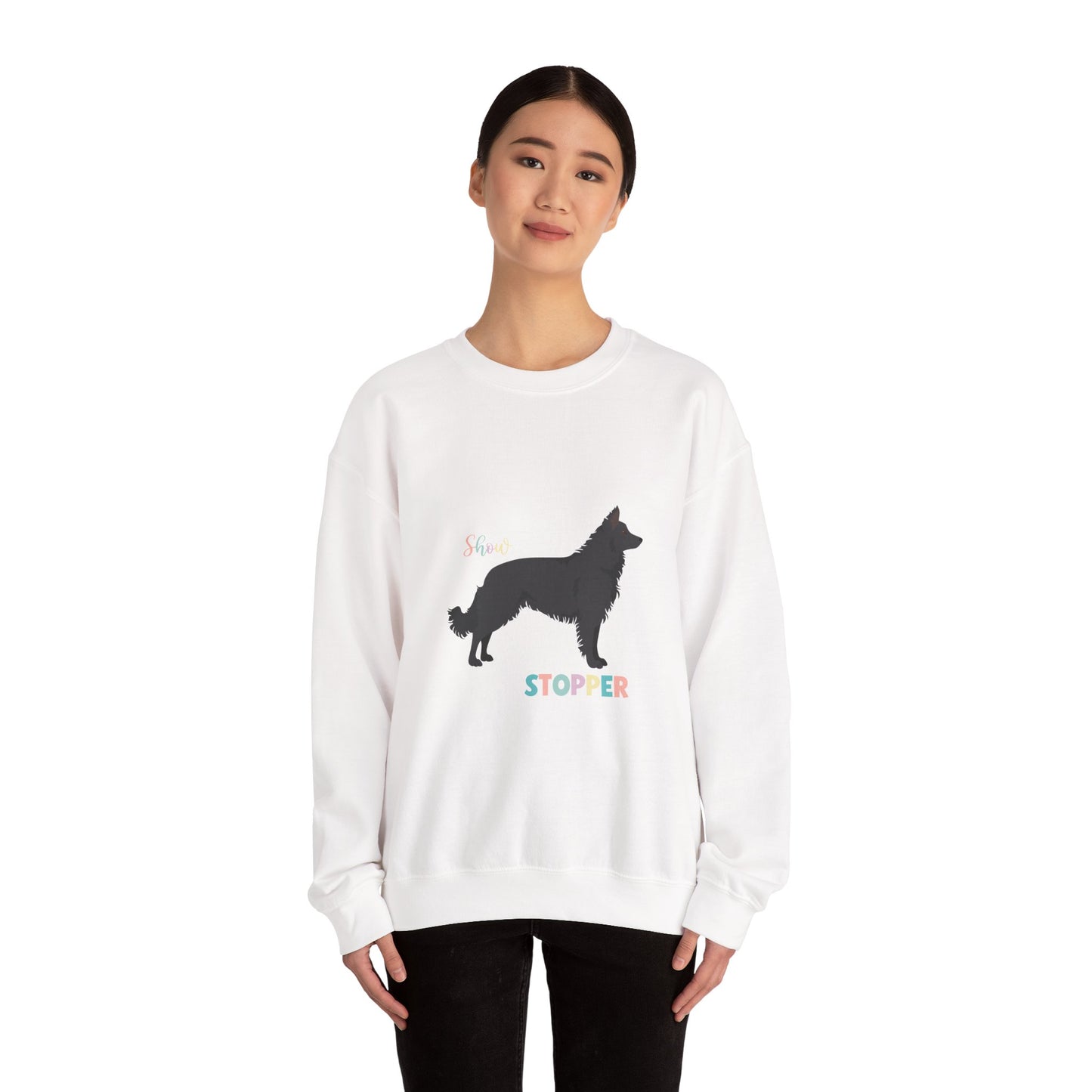 Mudi Dog Dog Unisex Heavy Blend Crewneck Sweatshirt