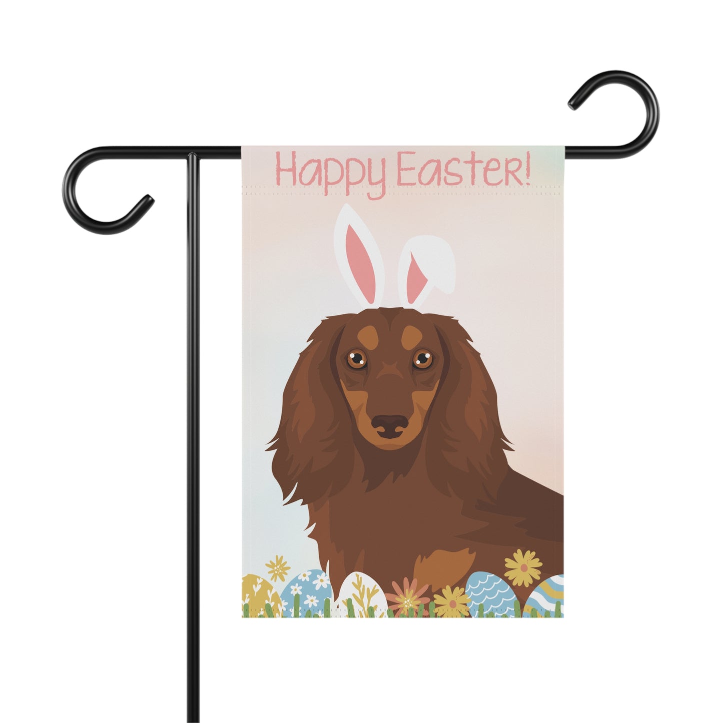 Dachshund Dog Happy Easter Garden Flag