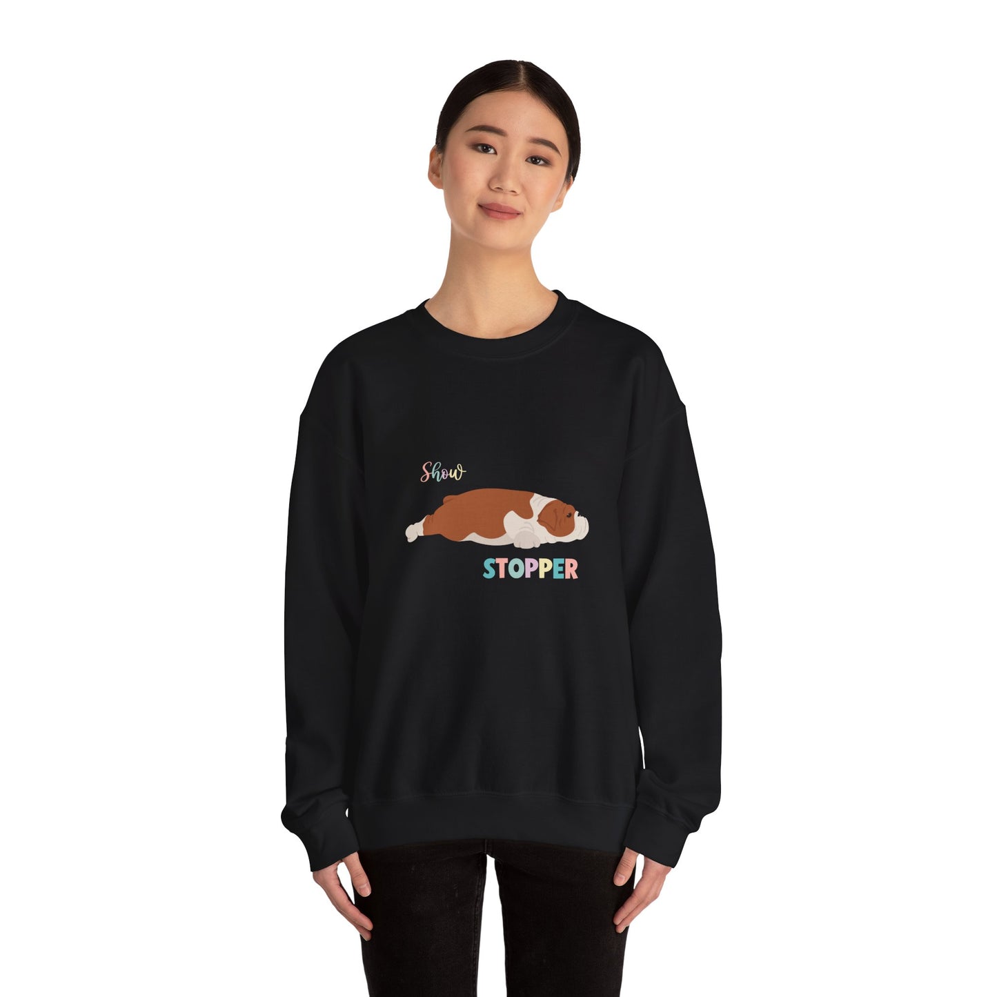 Bulldog Dog Unisex Heavy Blend Crewneck Sweatshirt