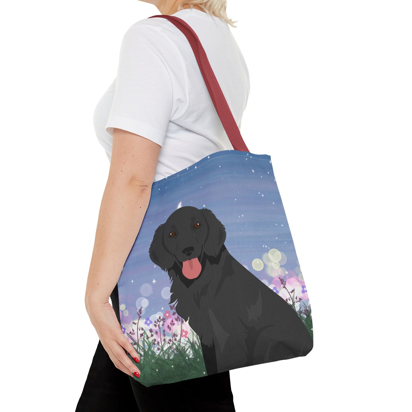 Flat-coated Retriever Dog Tote Bag 16x16