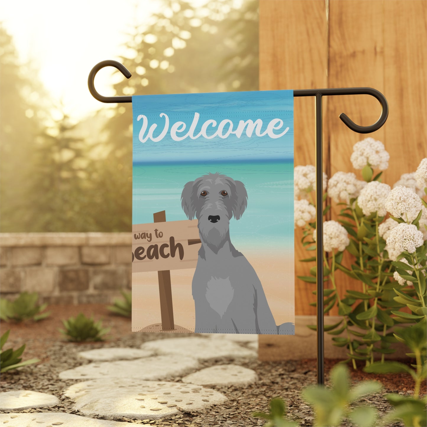 Irish Wolfhound Dog Garden Flag