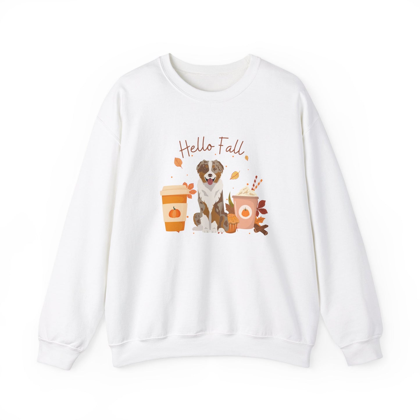 Australian Shepherd Dog Fall Halloween Unisex Heavy Blend Crewneck Sweatshirt