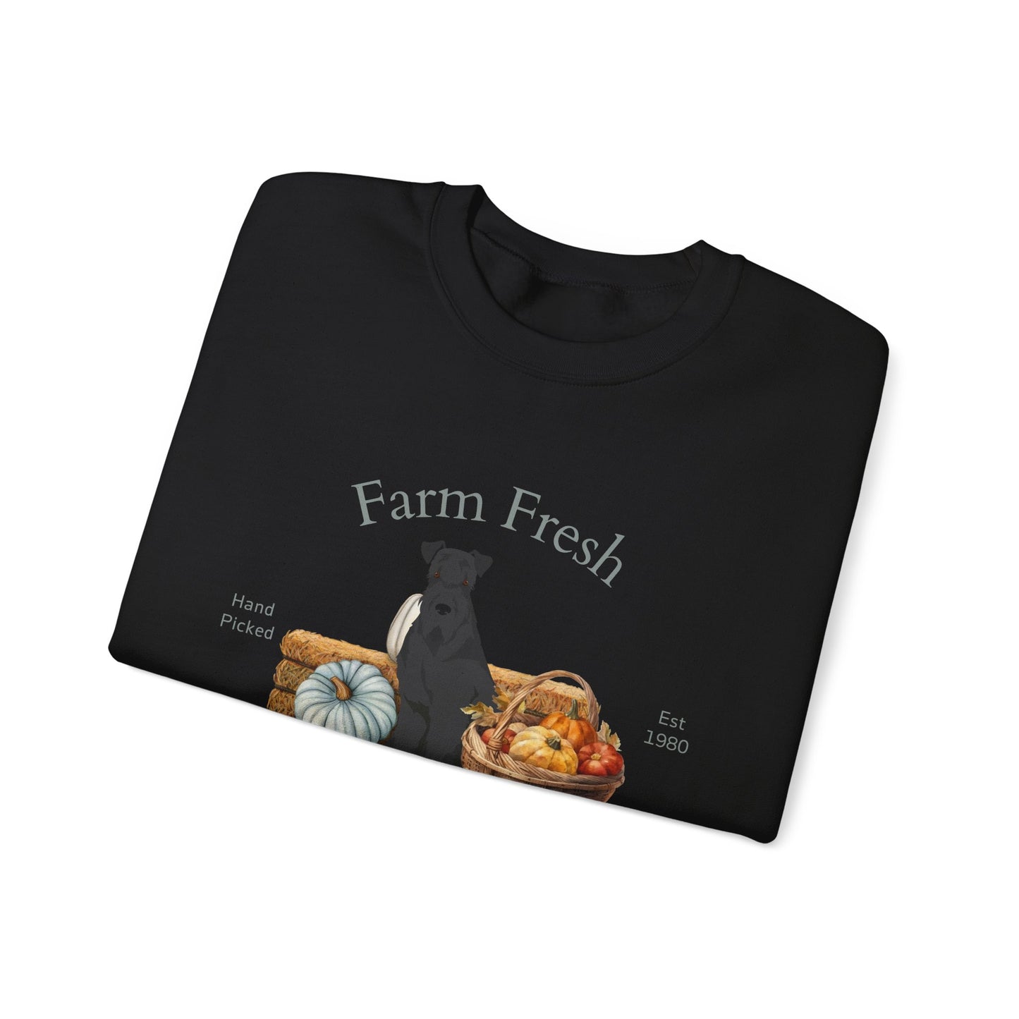 Kerry Blue Terrier Dog Fall Farm Fresh Unisex Heavy Blend Crewneck Sweatshirt
