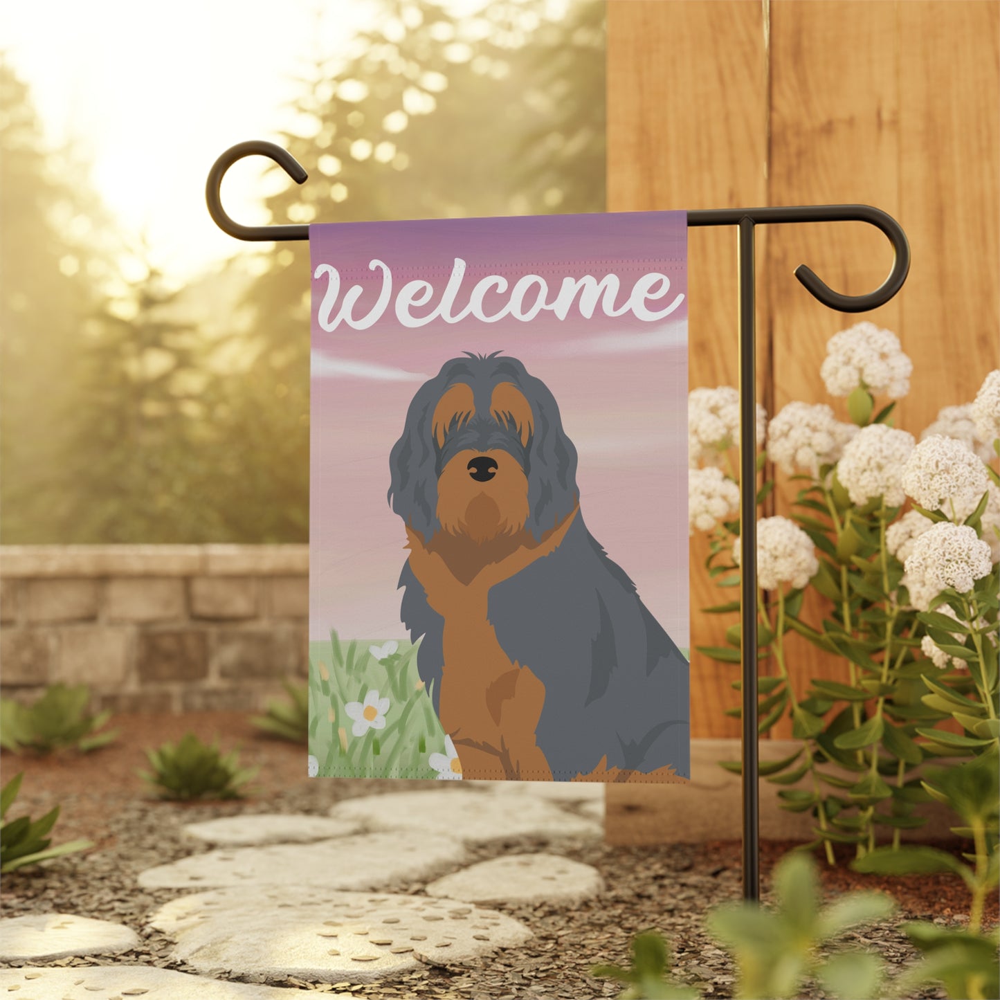 Otterhound Dog Welcome Garden Flag