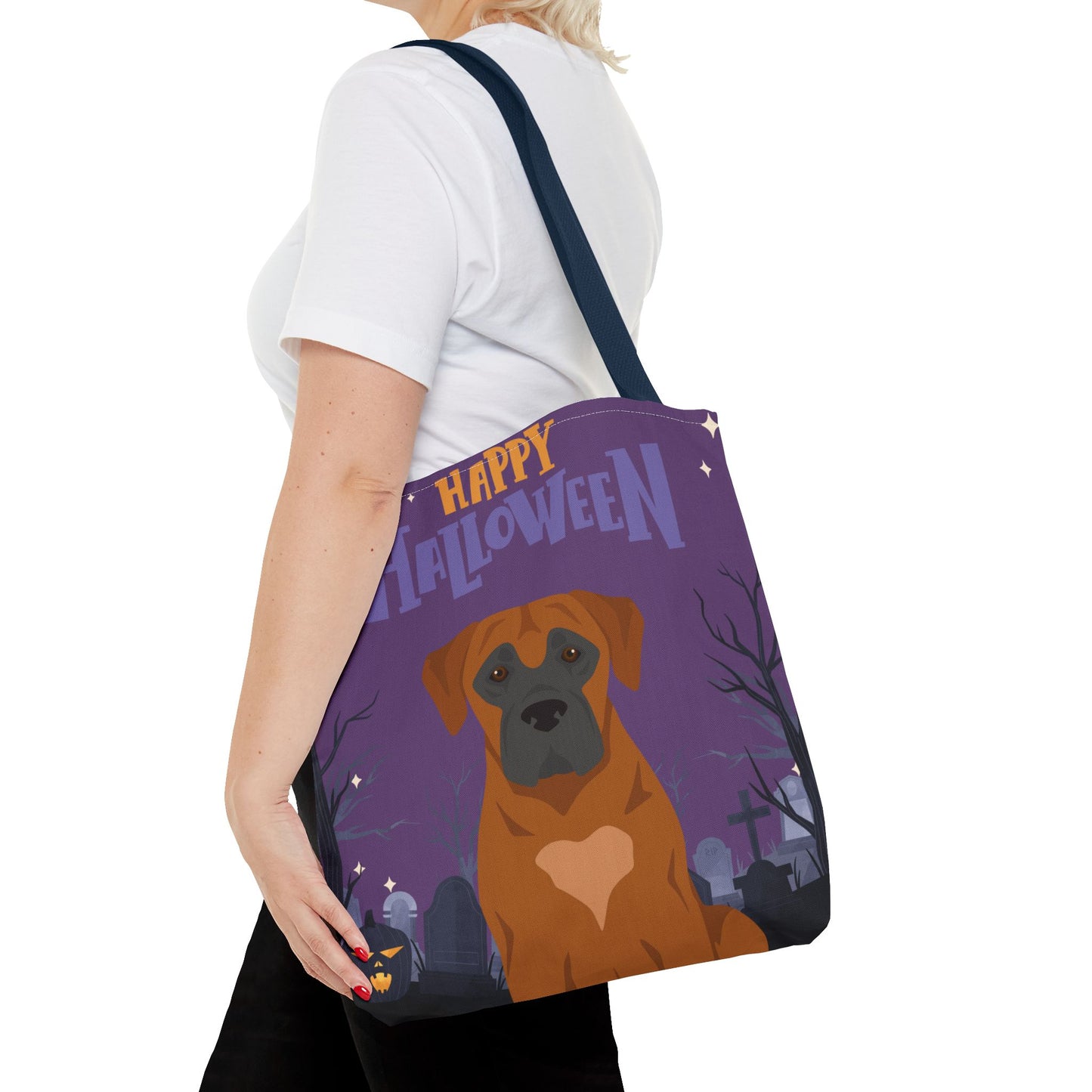 Boerboel Dog Happy Halloween Tote Bag 16x16