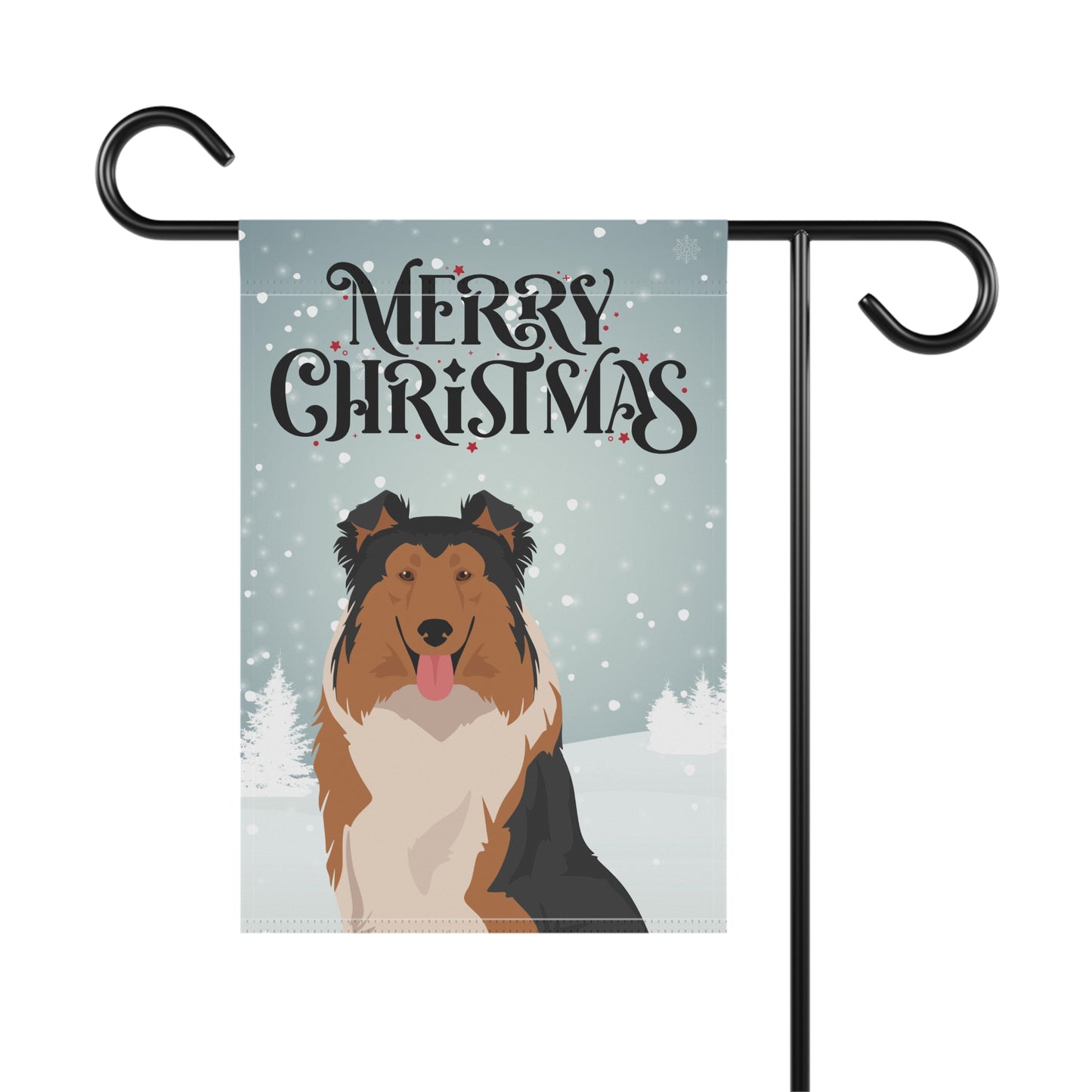 Collie Dog Garden Flag